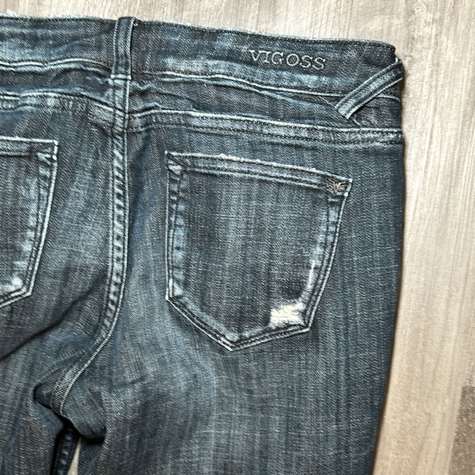 Other Vigoss The Jagger Distressed Straight Crop Jeans - 26 Size 26" / US 2 / IT 38 - 4 Thumbnail