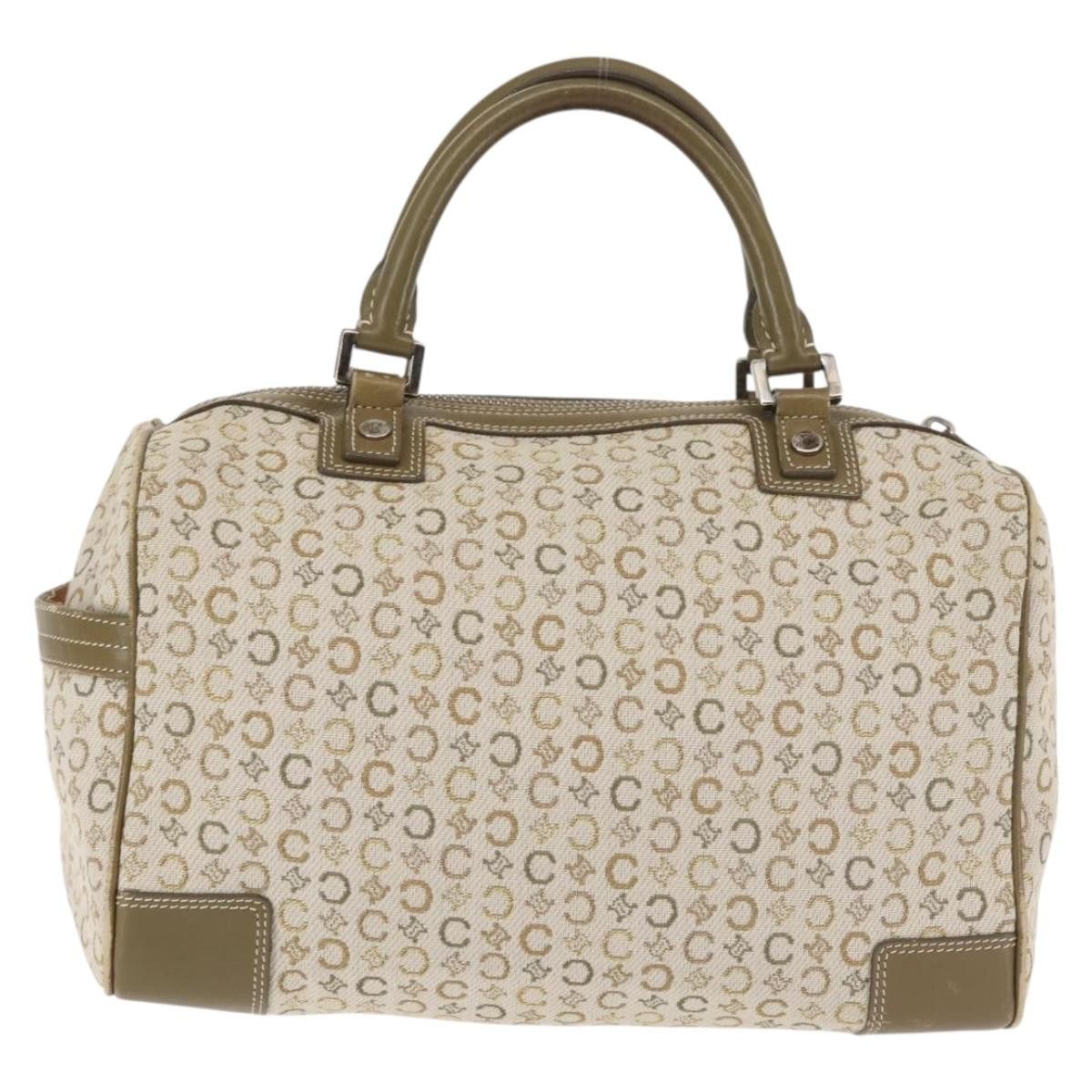 Celine CELINE C Macadam Canvas Hand Bag Beige Silver Size ONE SIZE - 3 Thumbnail