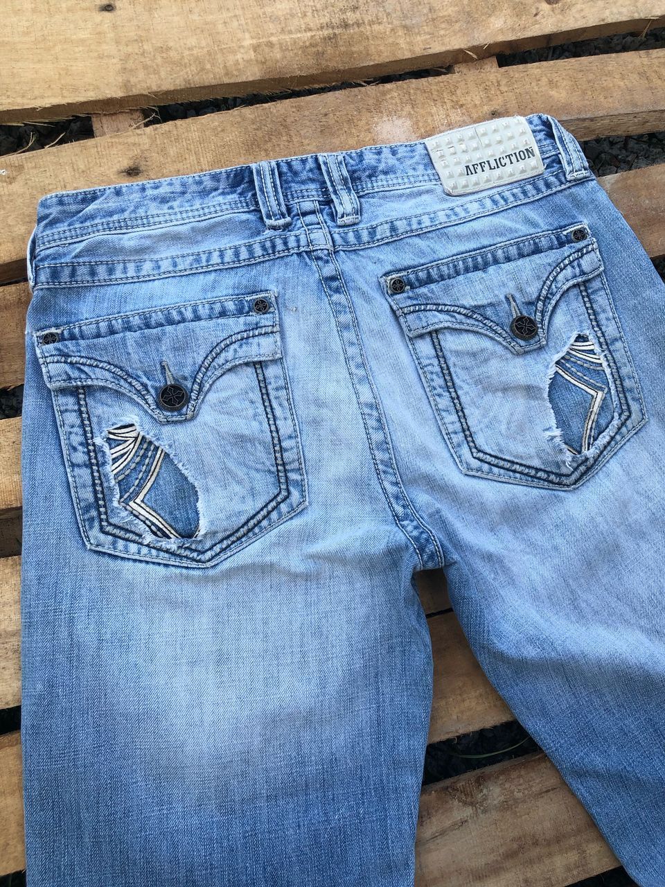 Affliction × Vintage Vintage Affliction Denim Jeans Size US 32 / EU 48 - 6 Thumbnail