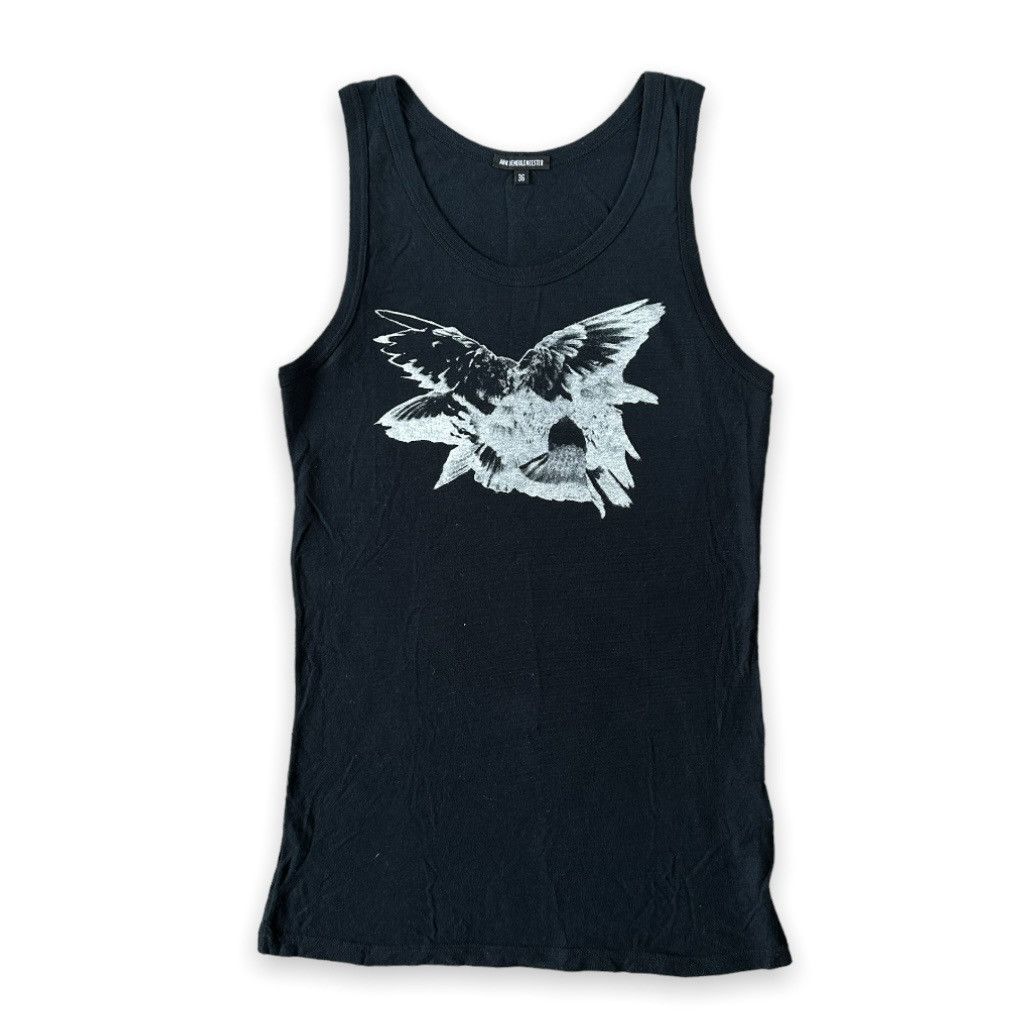 image of Ann Demeulemeester Ss 2010 Bird Tank in Black, Women's (Size XS)