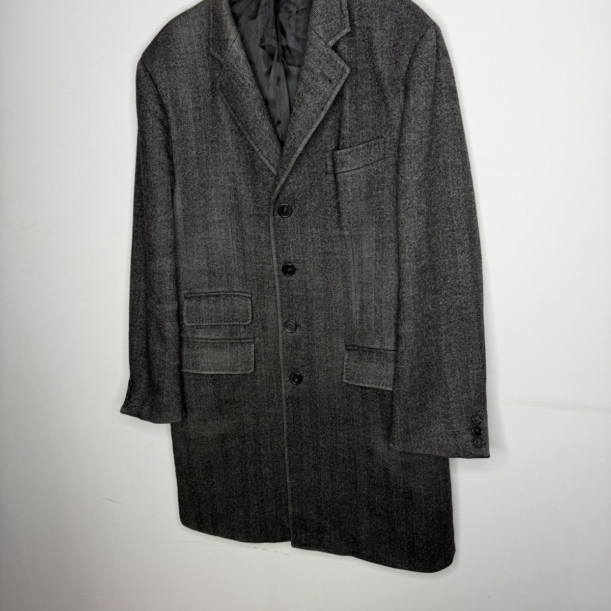 Hackett × Loro Piana Hackett London Loro Piana Wool Coat Jacket Brioni Gray Size US L / EU 52-54 / 3 - 2 Thumbnail