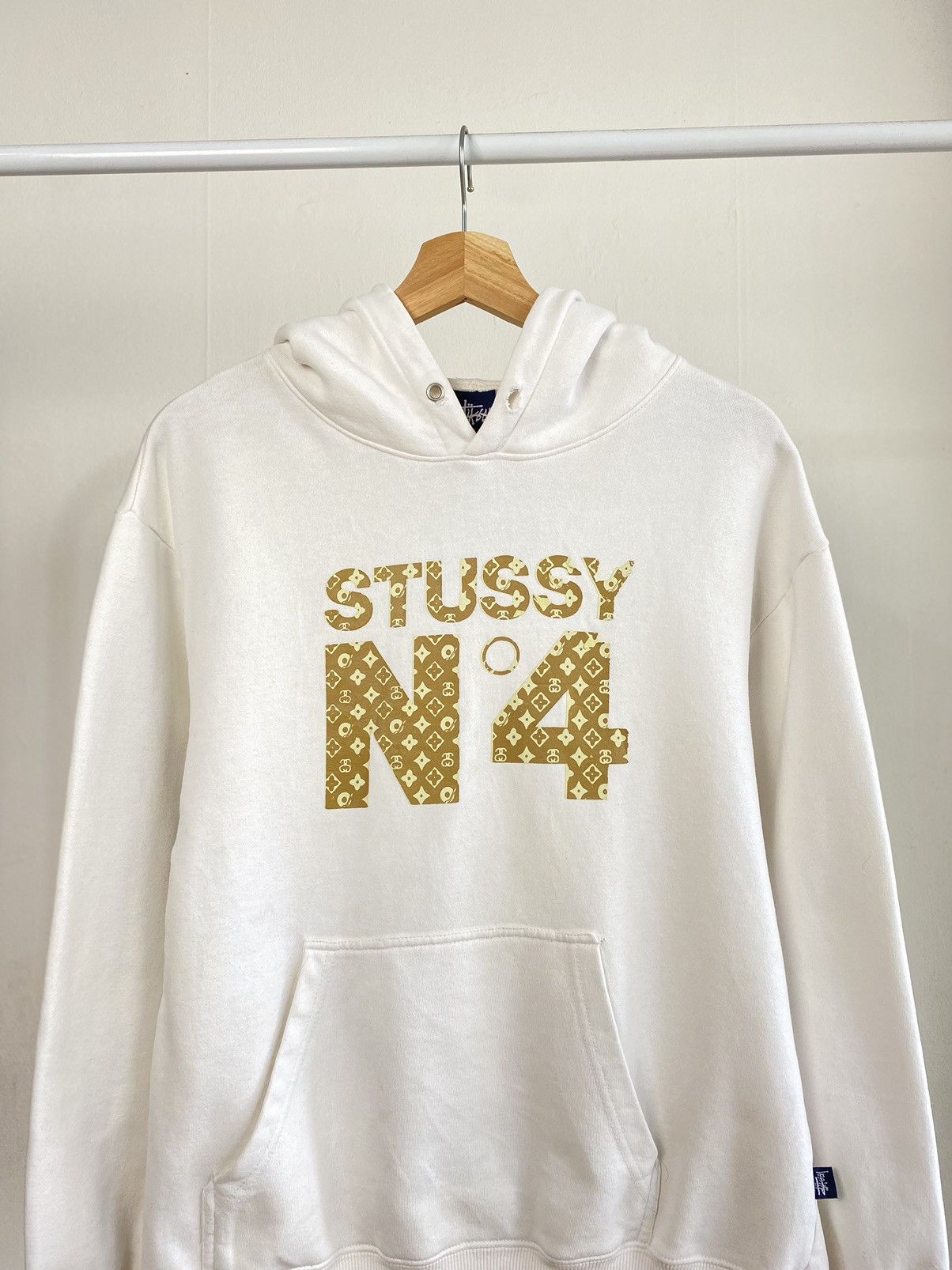 Stussy × Vintage Vintage 90s Stüssy LV monogram hoodie Size US M / EU 48-50 / 2 - 2 Thumbnail