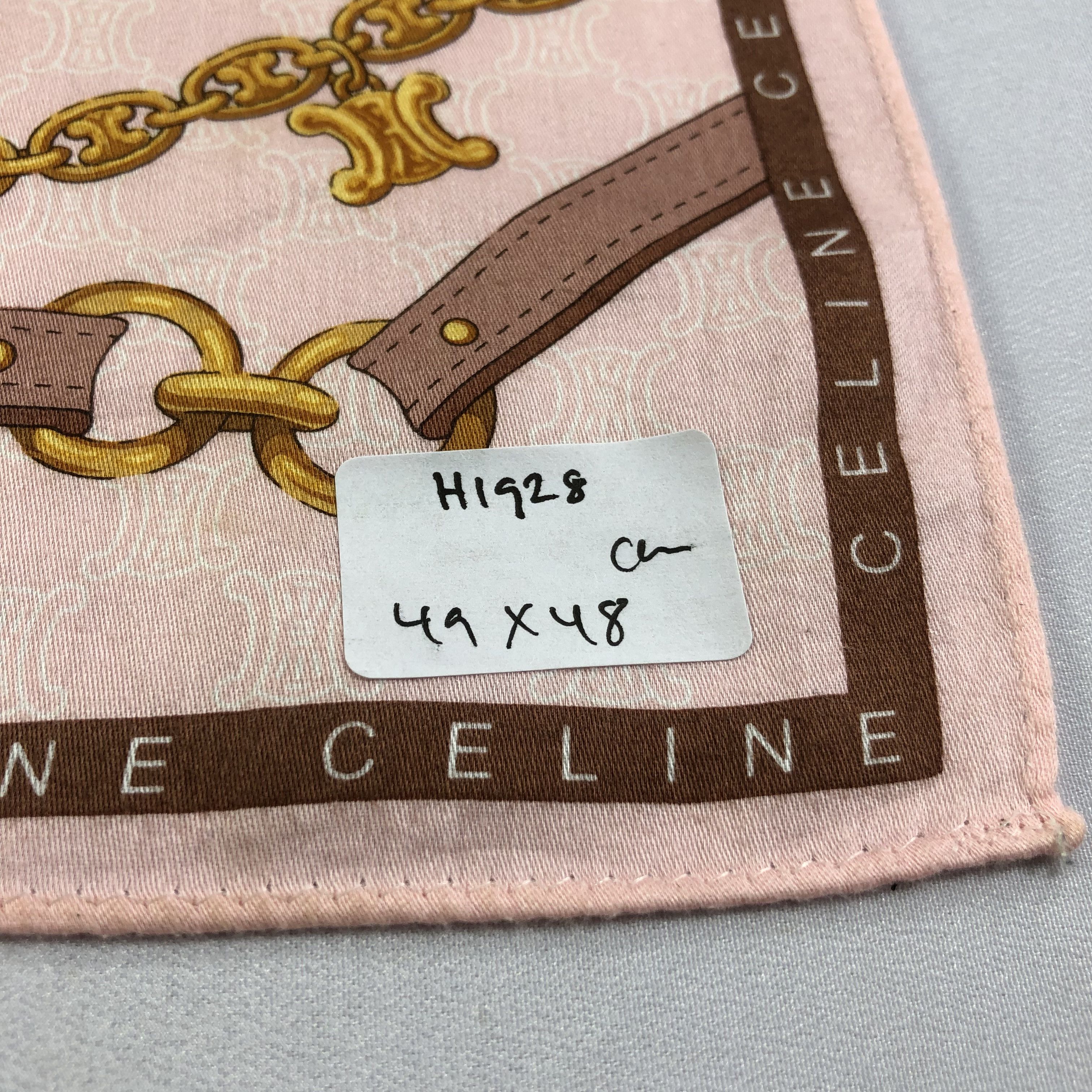 Celine Celine Gold Chains Handkerchief Neckerchief Bandana H1928 Size ONE SIZE - 11 Thumbnail