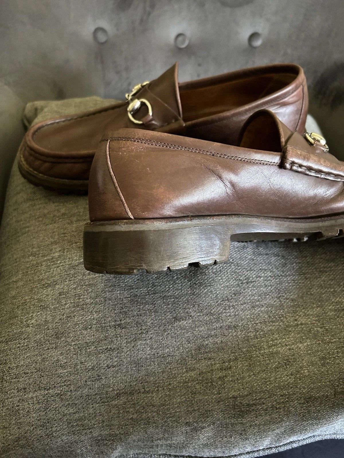 Gucci Gucci Horsebit Loafers Brown Leather 10 D Size US 10 / EU 43 - 16 Thumbnail