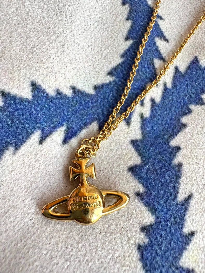 Vivienne Westwood Vivienne Westwood Antique gold colored diamond Saturn neck Size ONE SIZE - 6 Thumbnail