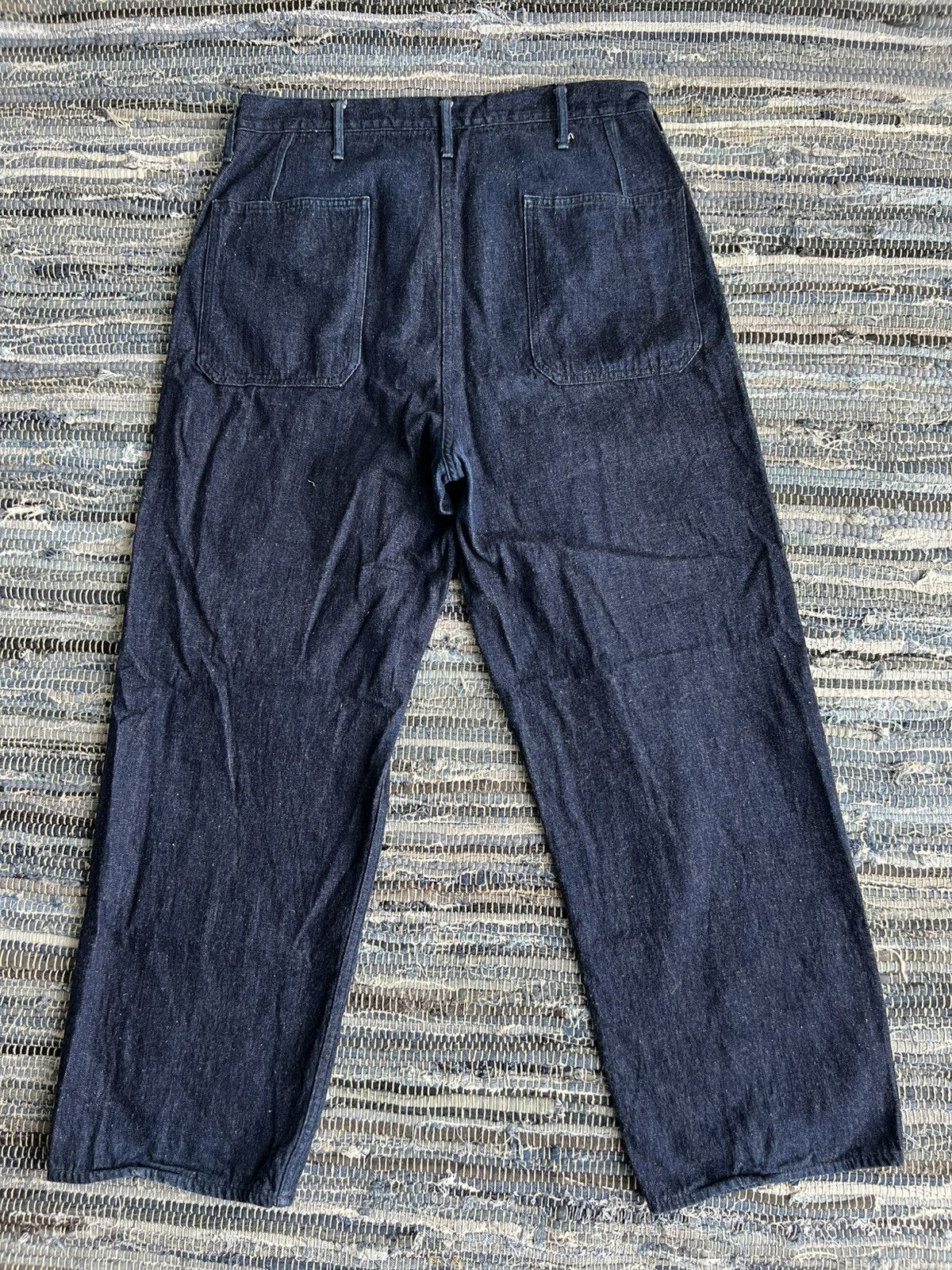 Momotaro Jeans Vintage USN Fatigue Indigo Selvaged Denim Baker Pants Jeans Size US 33 - 2 Thumbnail