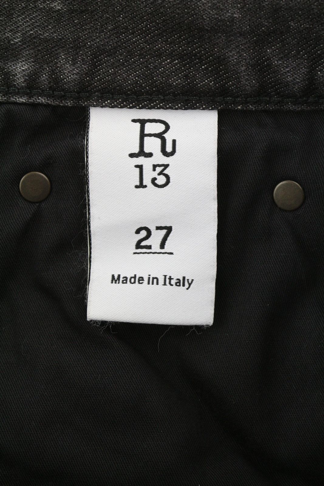 R13 COURTNEY SLIM 27 Everit Black Faded Cropped Distress 86493 Size 27" / US 4 / IT 40 - 7 Thumbnail