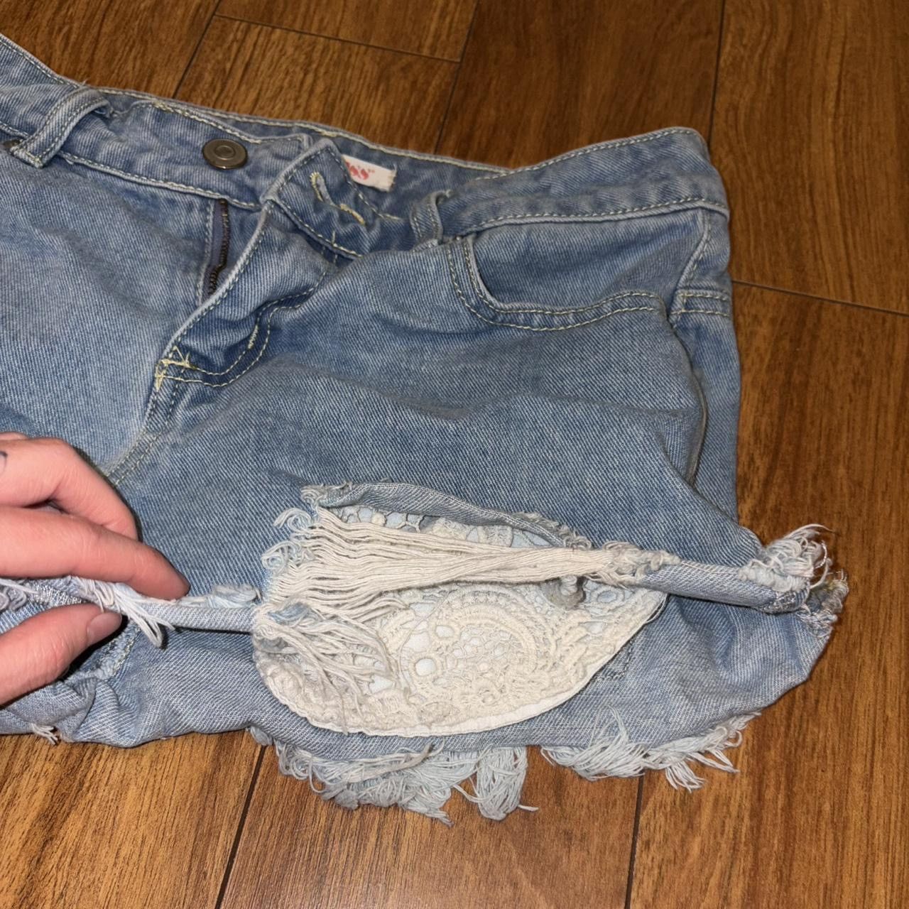 Other Y2K blue denim shorts with lace detailing Size 26" / US 2 / IT 38 - 3 Thumbnail