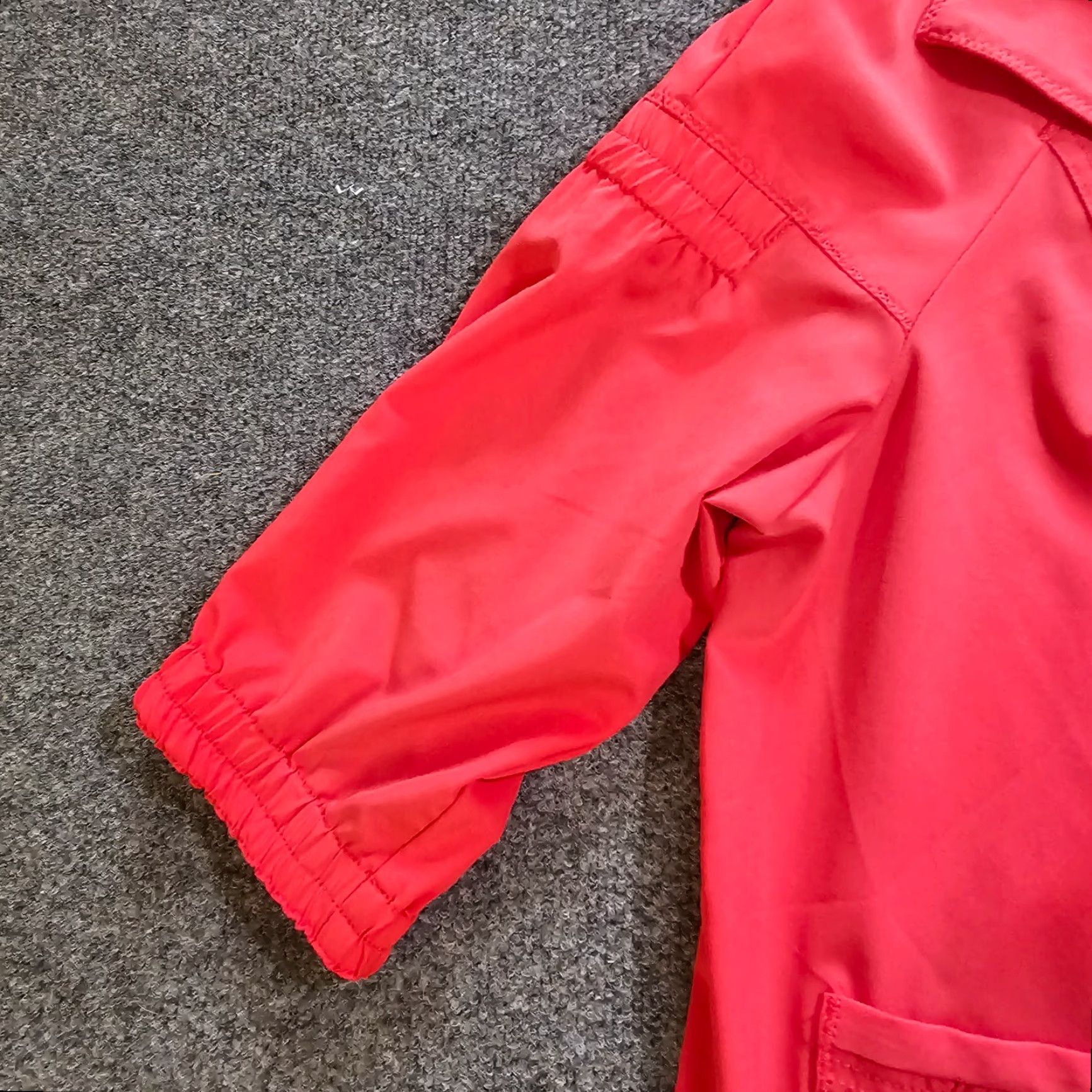 Vintage Chicos Zenergy Jacket Womens Large Orange 3/4 Sleeve Full Zip Athletic Casual Jacket Size L / US 10 / IT 46 - 4 Thumbnail