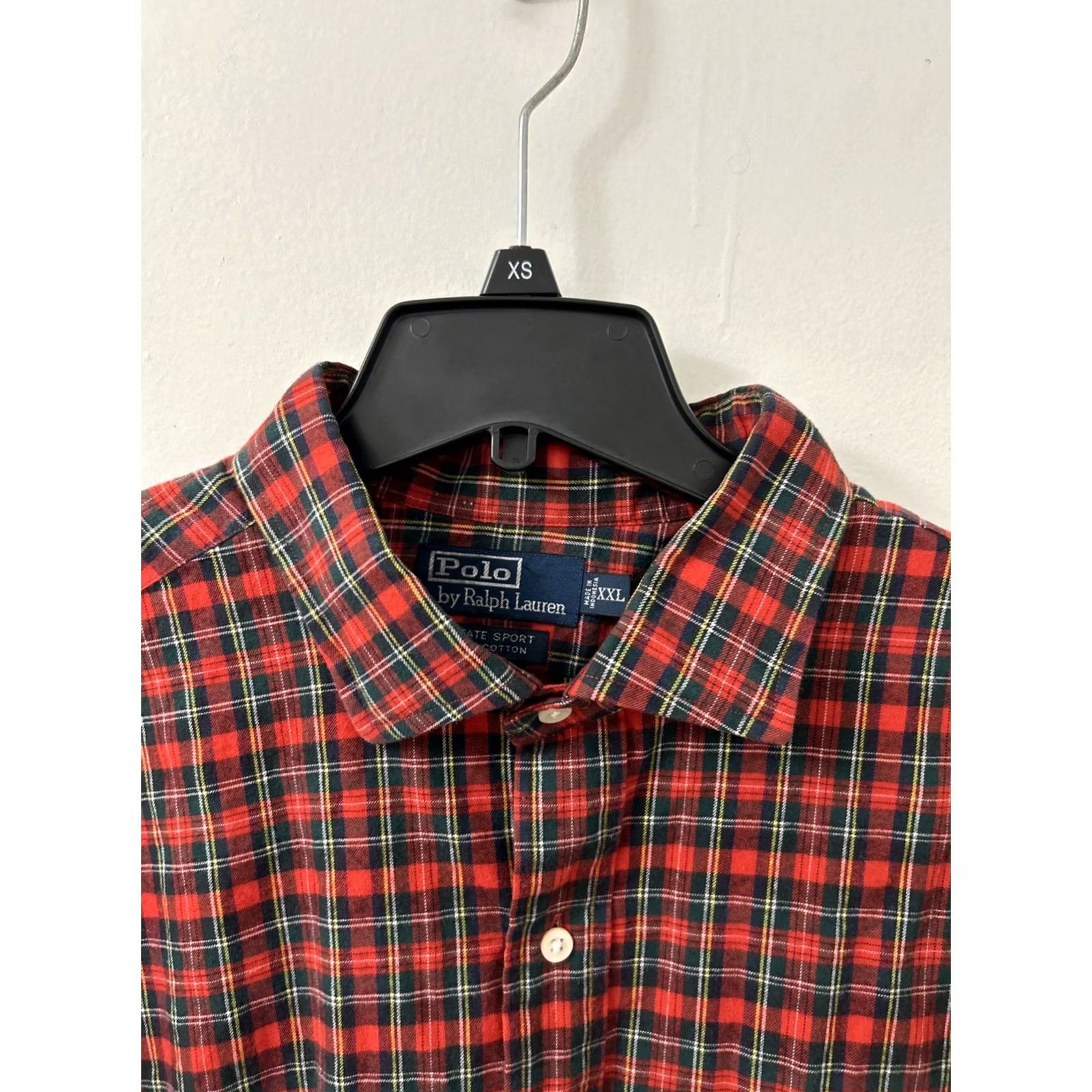 Polo Ralph Lauren Polo Ralph Lauren Estate Sport Shirt Mens 2XL Red Plaid Button-Up Long Sleeve Cotton Casual Shirt Mens Size US XXL / EU 58 / 5 - 6 Thumbnail