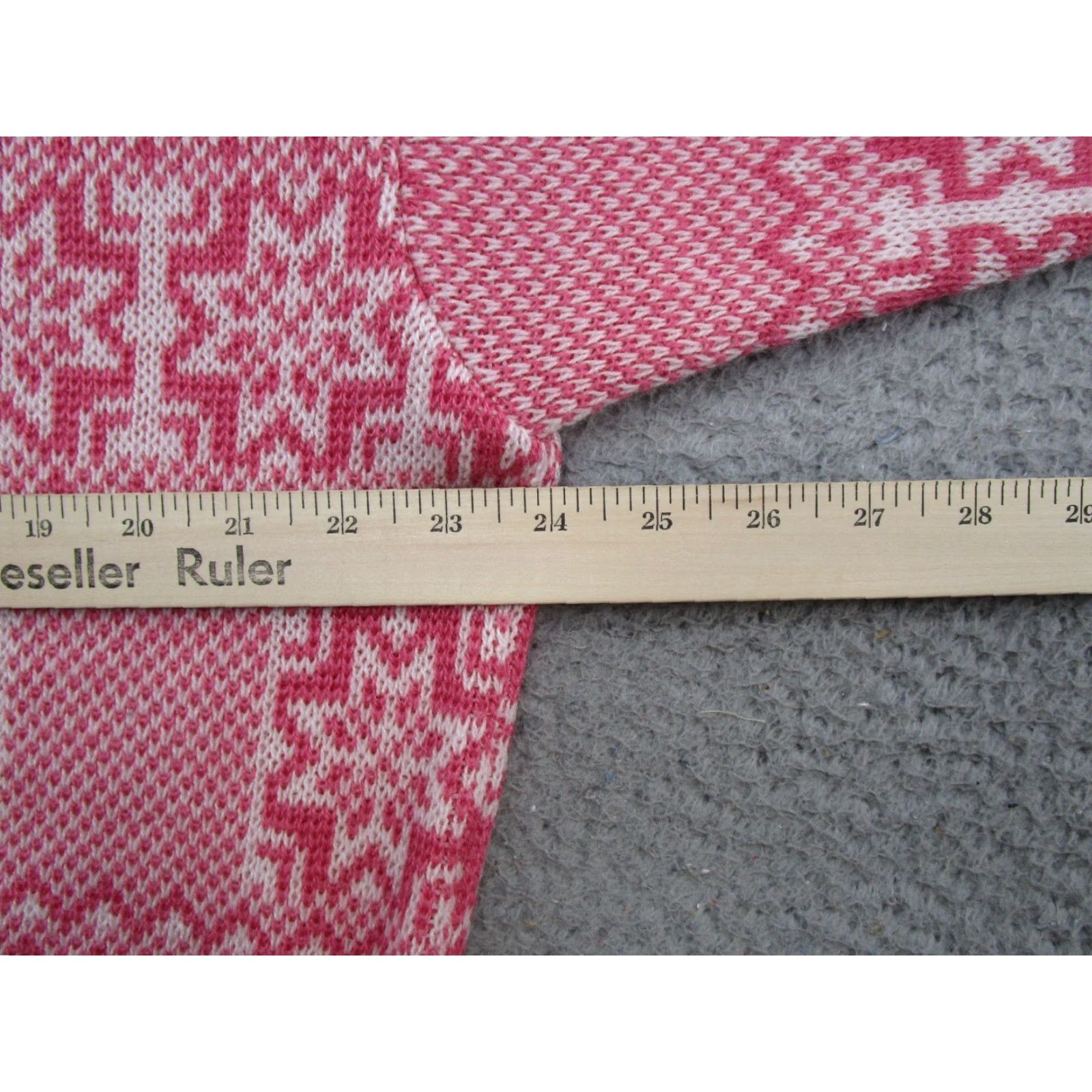 Vintage VINTAGE 90s Fashion Crossroads Nordic Snowflake Fair Isle Knit Sweater Pink SZ M Women Pullover Knit Pattern Fair Isle 90s Womens Size M / US 6-8 / IT 42-44 - 4 Thumbnail