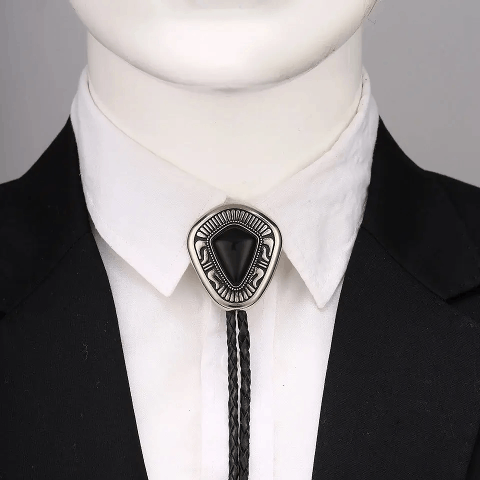 Cowboy Equipment Natural Turquoise Water Drop Diamond Shape Rope Bolo Tie Size ONE SIZE - 1 Thumbnail