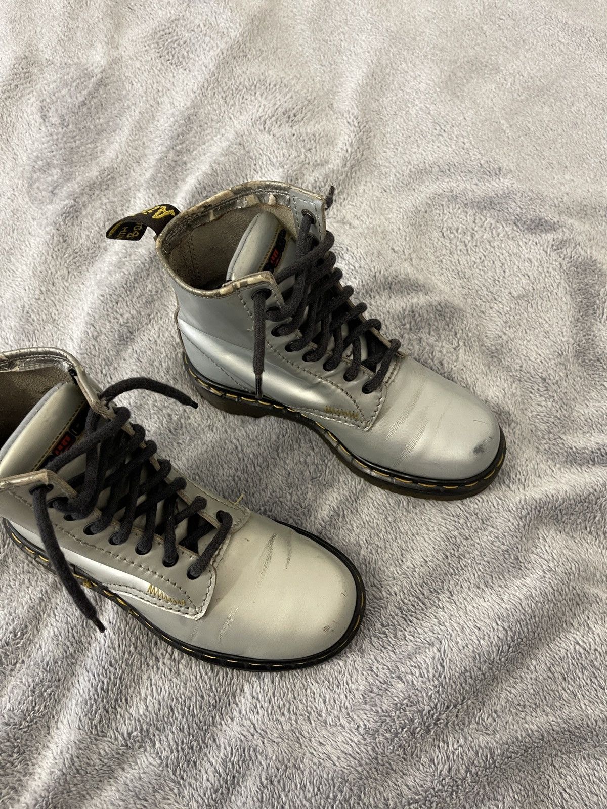 Dr. Martens Dr. Martens made in England aw612 vintage silver boots Size US 7 / IT 37 - 3 Thumbnail
