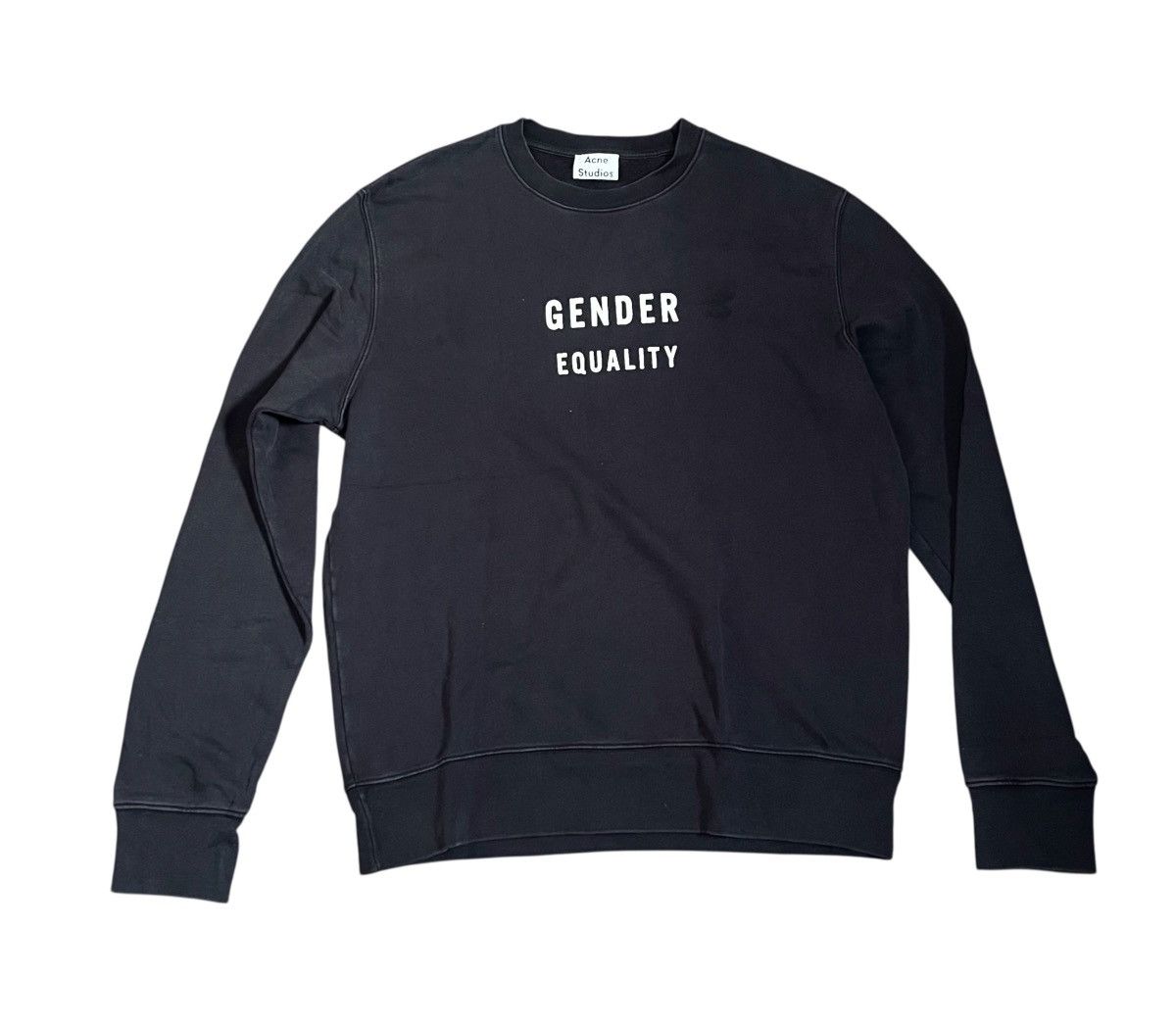 Acne Studios Acne studios gender equality faded black sweatshirt Size US M / EU 48-50 / 2 - 1 Thumbnail