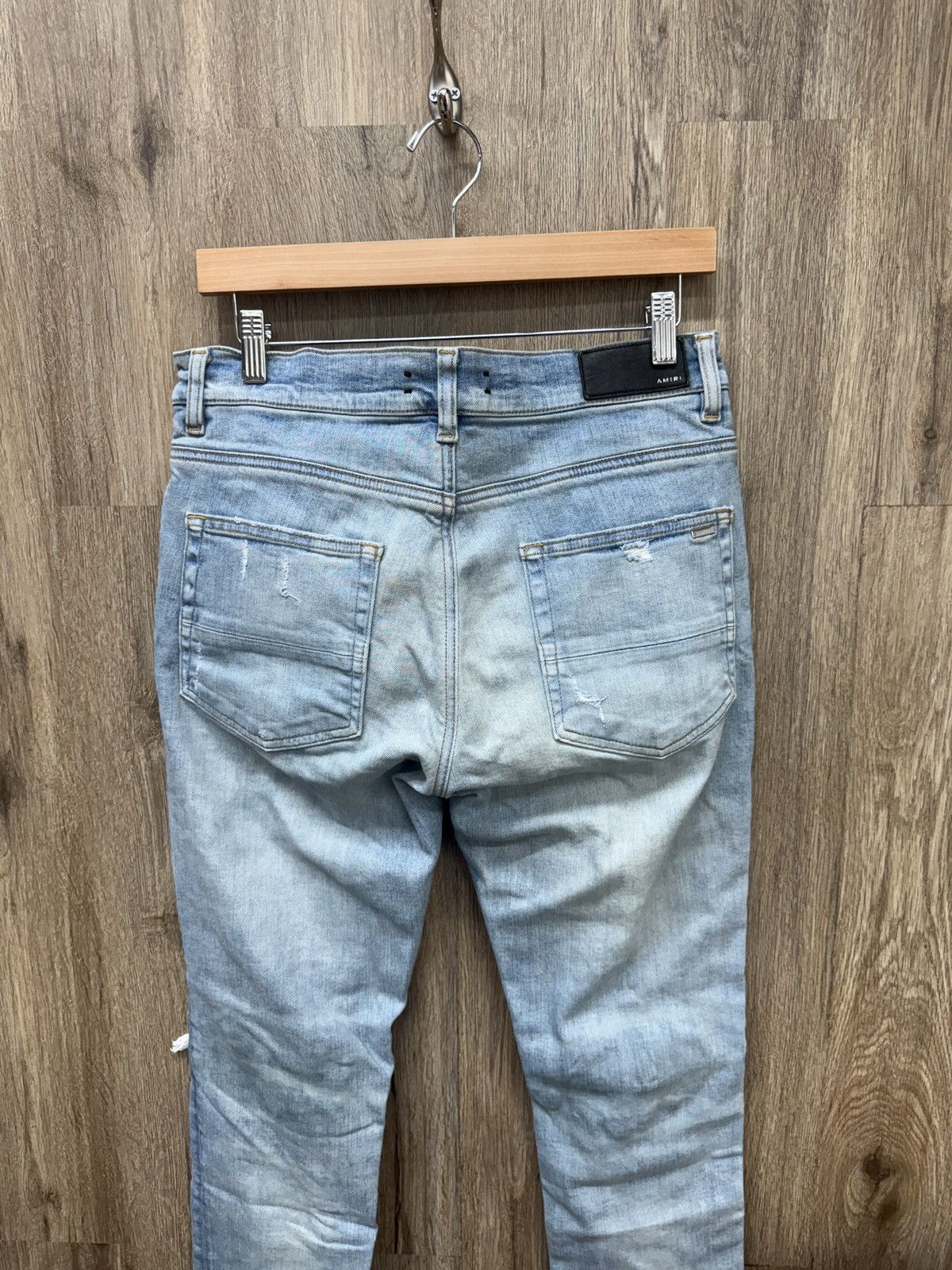 Amiri Amiri MX1 Blue Jeans Black Patch Size US 31 - 9 Thumbnail
