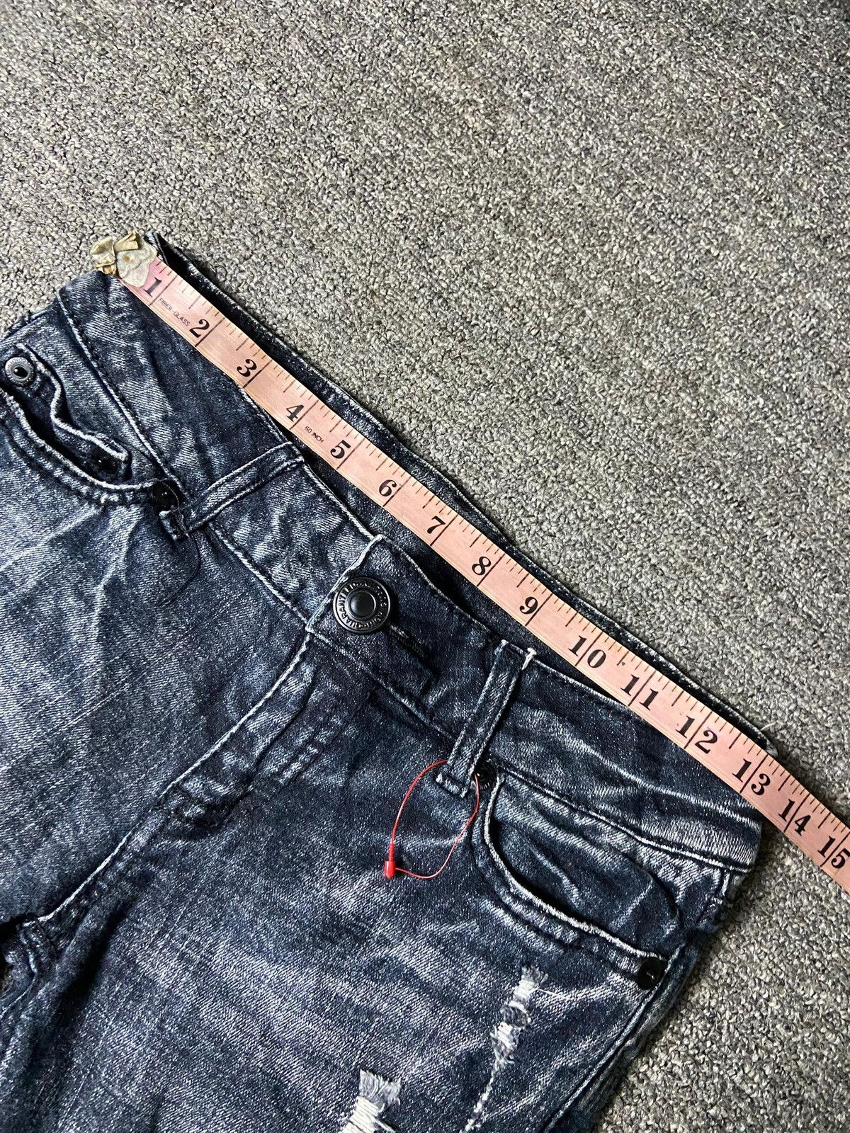 Japanese Brand Witty & Pitty Brand Distressed Ripped Jeans (158) Size US 26 / EU 42 - 8 Thumbnail
