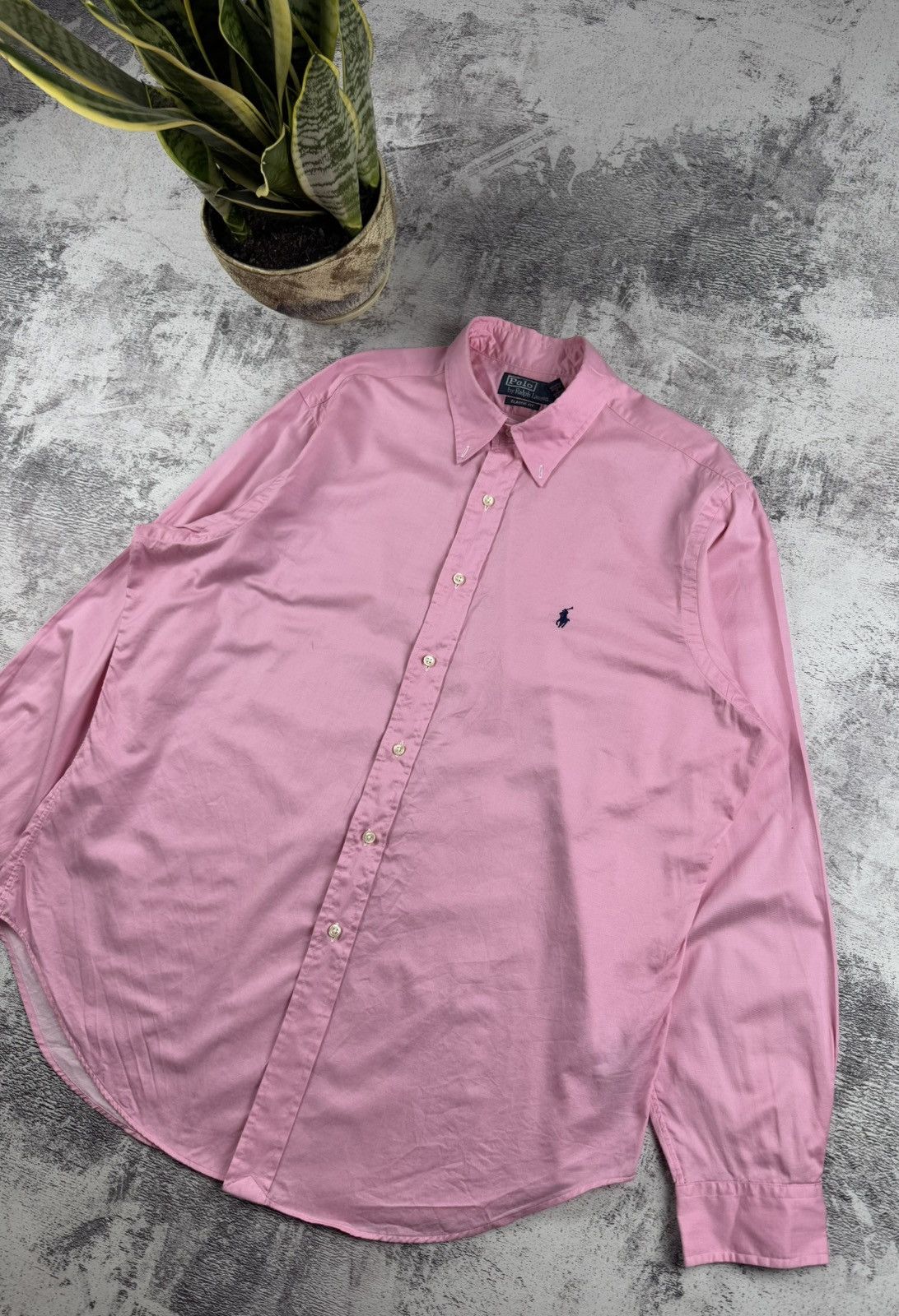 Polo Ralph Lauren Polo Ralph Lauren Rose Classic Blank Longsleeve Button Shirt Size US XL / EU 56 / 4 - 3 Thumbnail