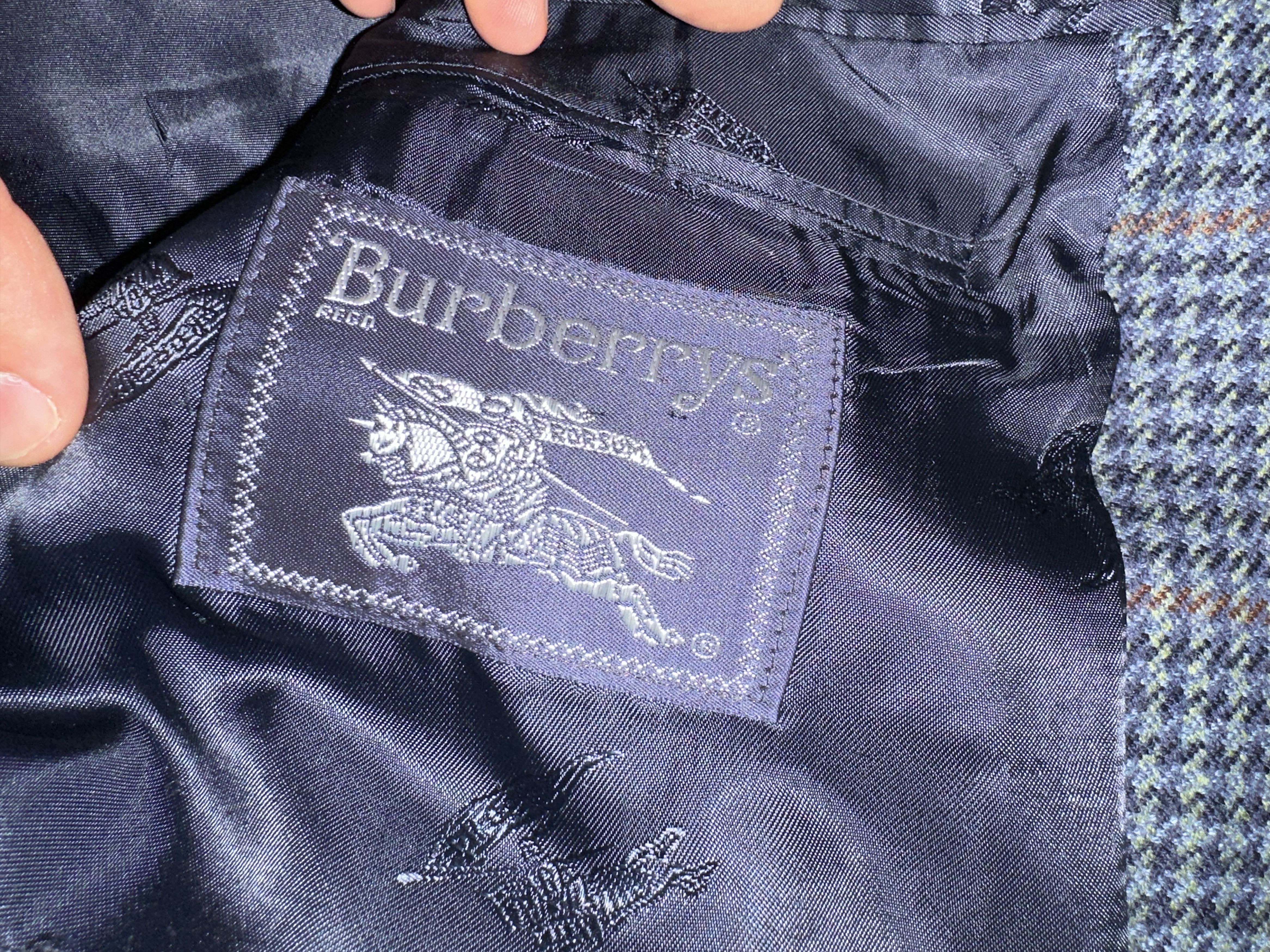Burberry Burberrys Prorsum Pure New Wool Houndstooth Blazer Jacket 50 Size 50R - 3 Thumbnail