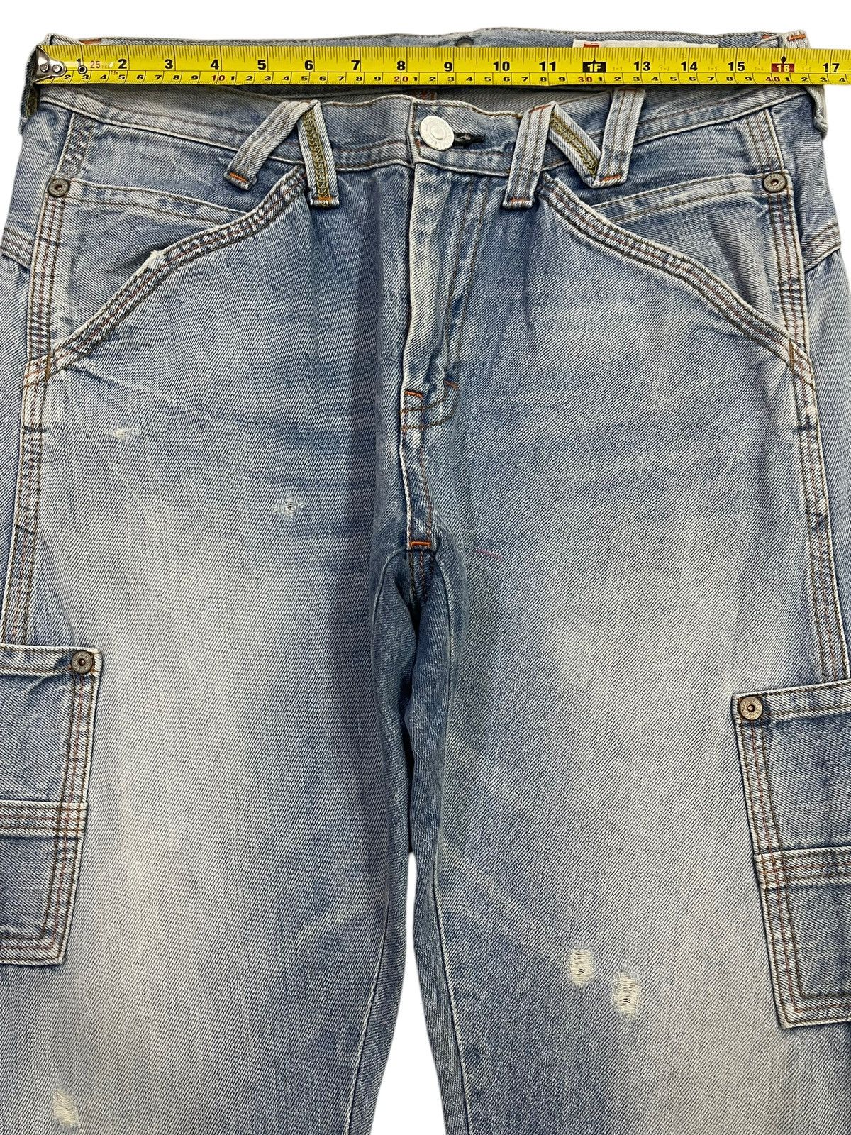 14th Addiction Vintage Japanese Brand Genoese Faded Wash Style Loose Jeans Size US 32 / EU 48 - 12 Thumbnail