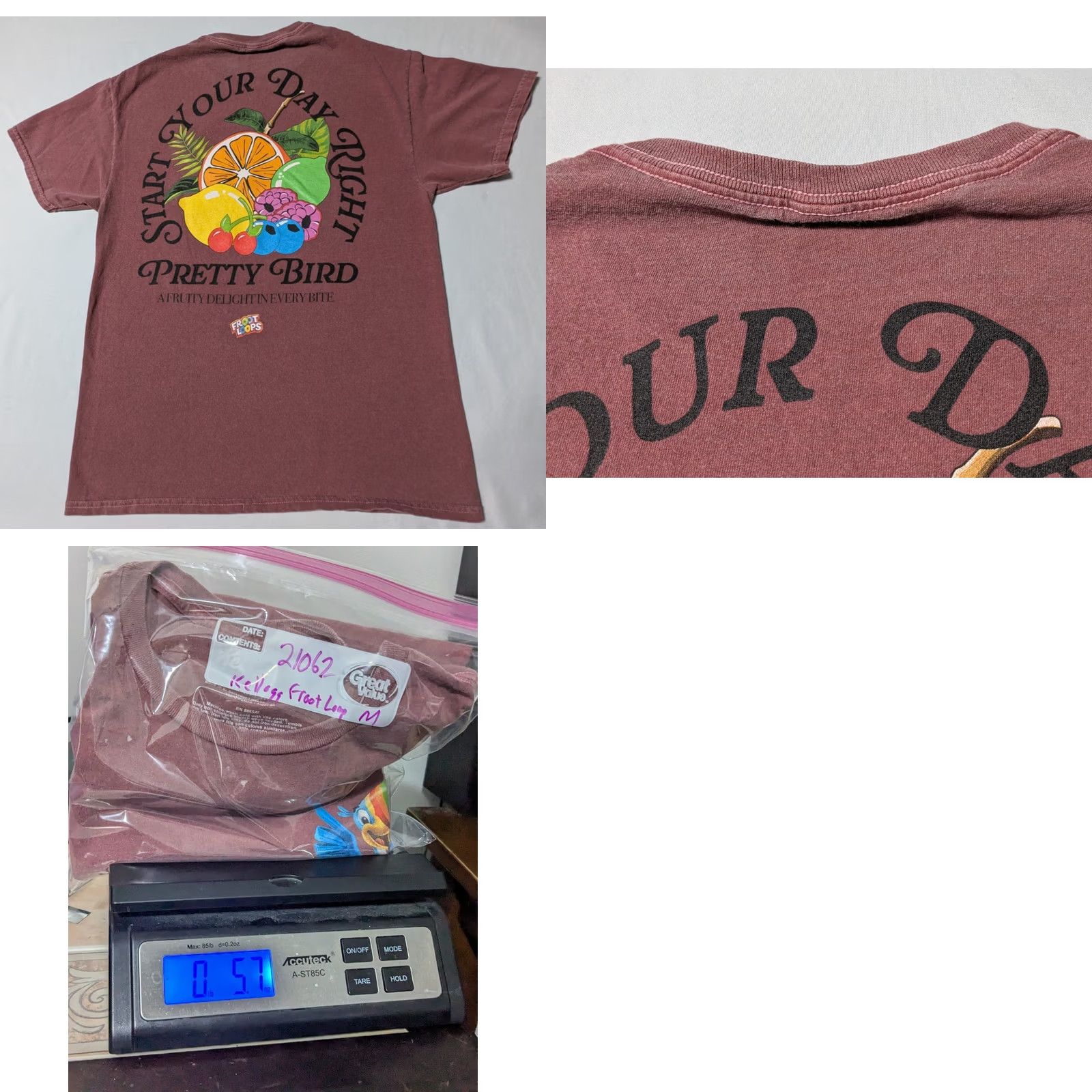 Vintage Kellogg's FROOT LOOPS Toucan Sam Start Your Day Right - Men Medium T-Shirt Size US M / EU 48-50 / 2 - 9 Thumbnail