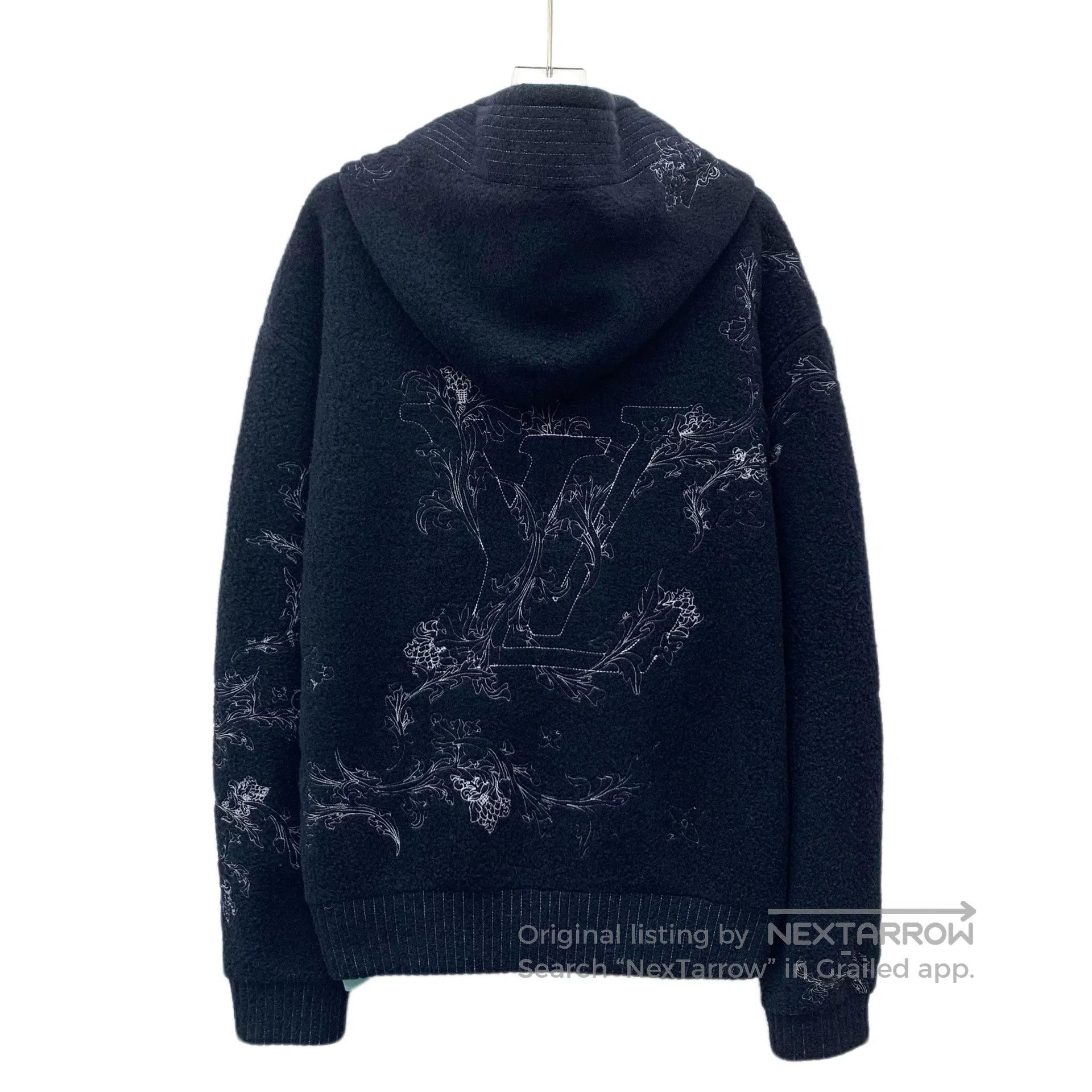 Louis Vuitton Louis Vuitton Dark Blue Sheep Wool Hooded Drawstring Zippe Size US L / EU 52-54 / 3 - 2 Thumbnail