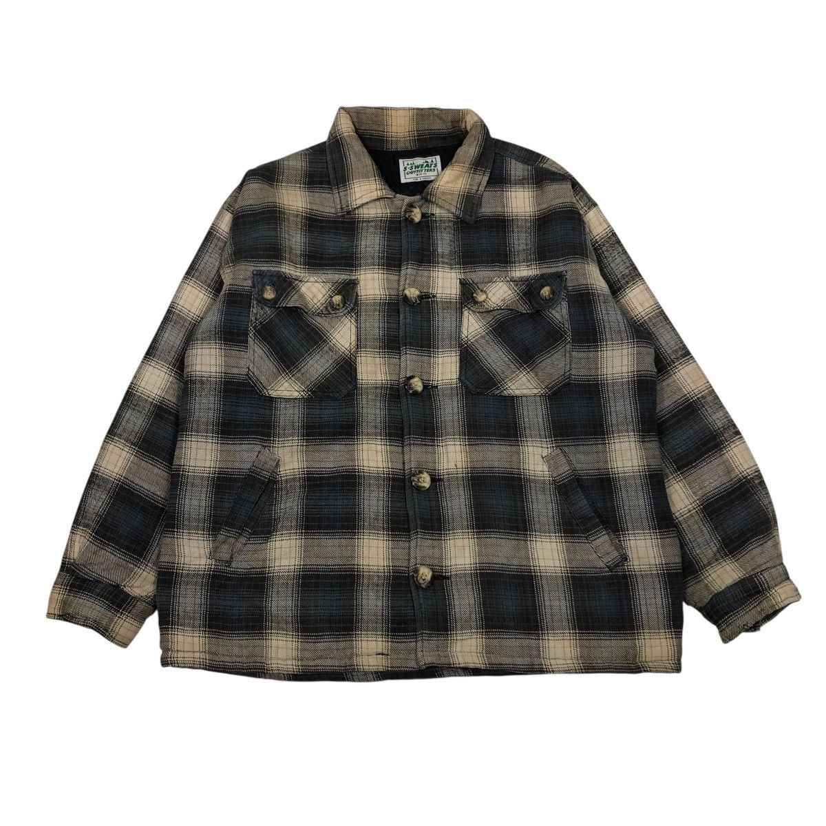 🔥VINTAGE FLANNEL JACKET TARTAN DESIGN SURF & SWEATS
