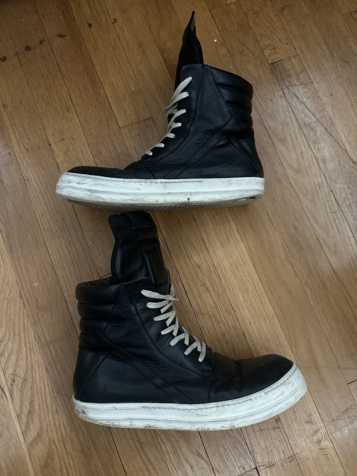 Rick Owens Rick Owens Triple Black Geobaskets Size US 11 / EU 44 - 3 Thumbnail
