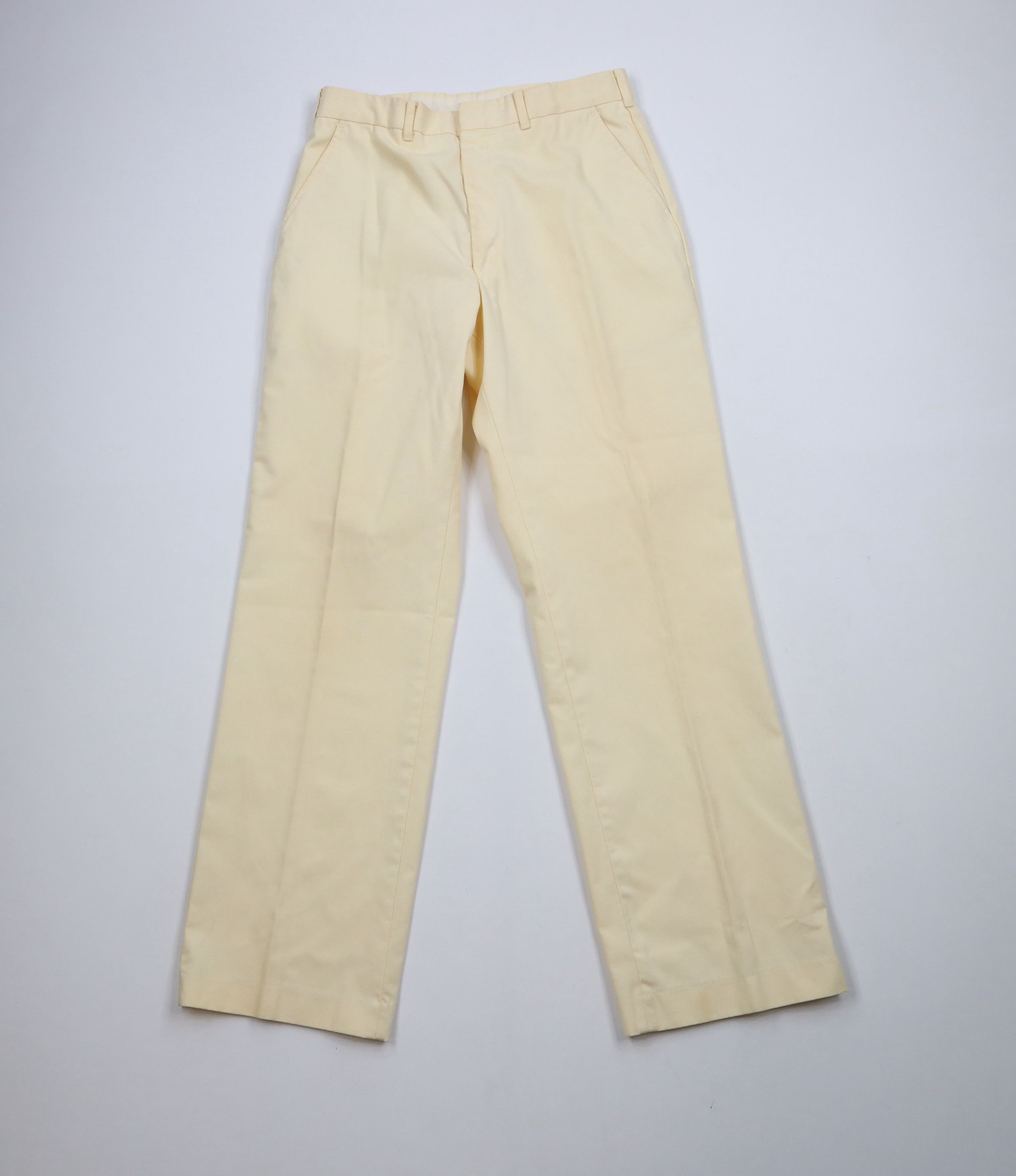 Vintage Vintage 70s Streetwear Flared Wide Leg Chino Pants Yellow Size US 30 / EU 46 - 1 Thumbnail