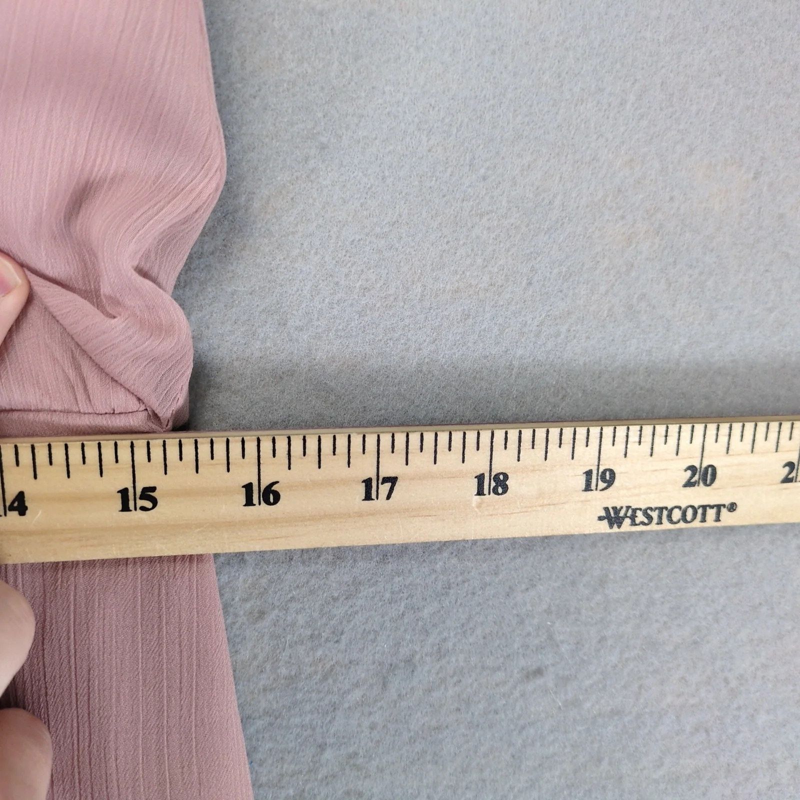 Other Azazie Rebecca Dusty Rose Chiffon Floor-Length Dress Gown 10 Size L / US 10 / IT 46 - 7 Thumbnail