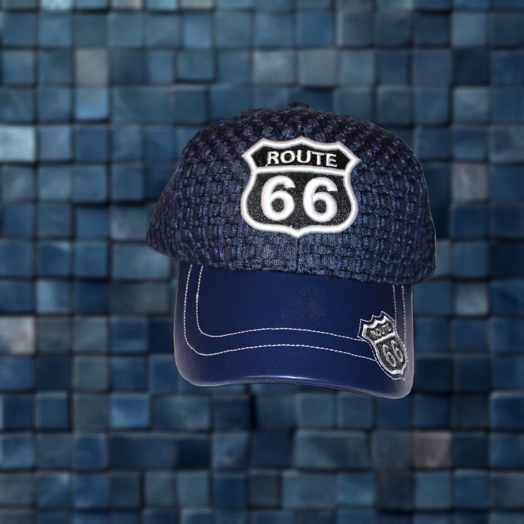 Vintage ROUTE 66 ACE Baseball Cap Dark Blue Adjustable Mens Size ONE SIZE - 1 Thumbnail