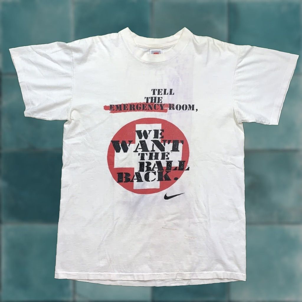 Nike VINTAGE Nike Graphic Tee USA 80s Sportswear Adult L White Size US L / EU 52-54 / 3 - 1 Thumbnail