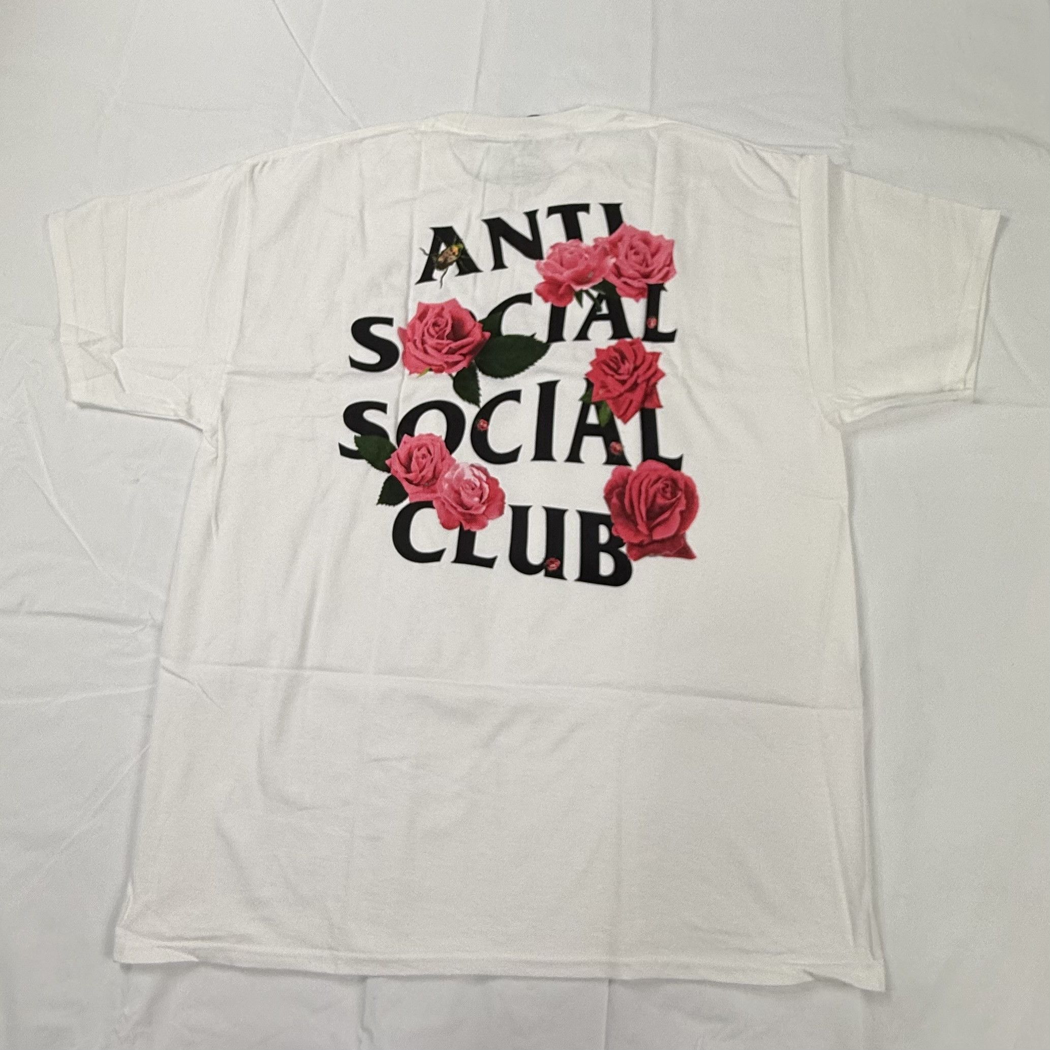 Anti Social Social Club Anti Social Social Club Kkoch White Rose Floral Graphic Tee Size US XL / EU 56 / 4 - 1 Thumbnail