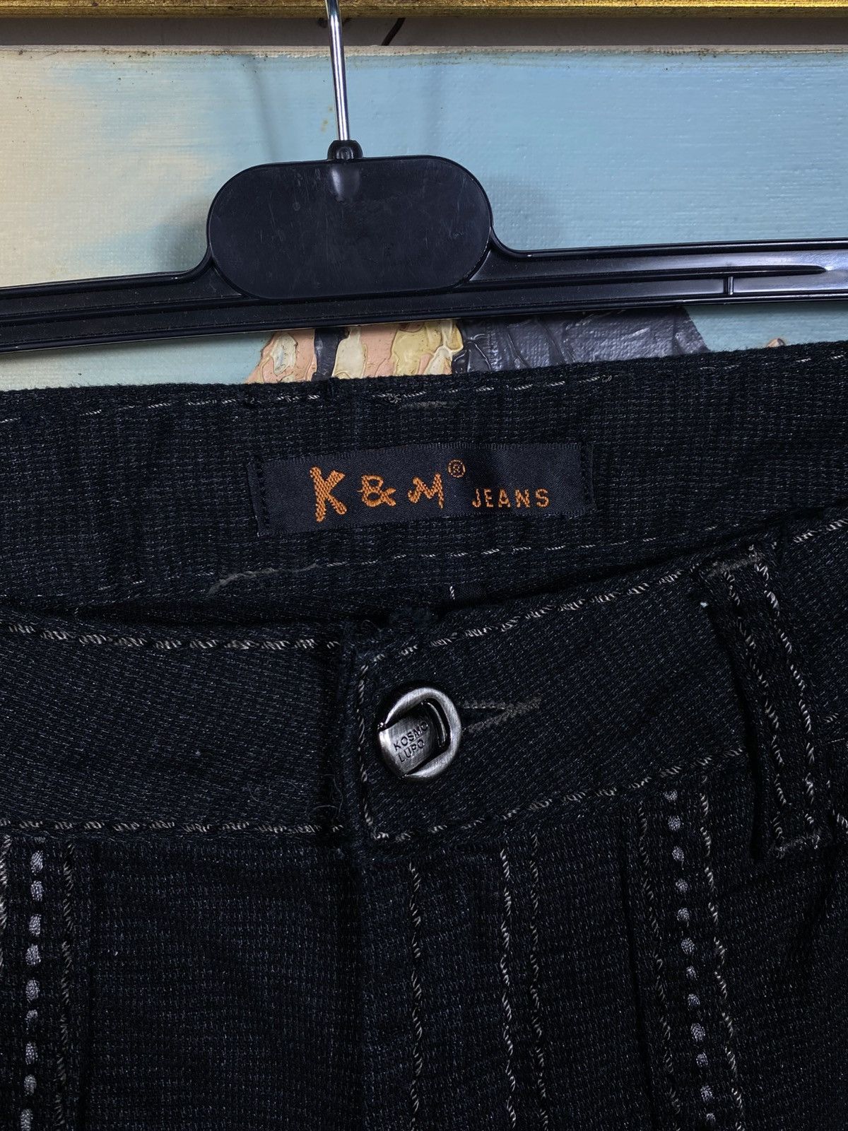 Japanese Brand × Vintage Kosmo Lupo Black Vintage Denim Jeans Avant Harde Trousers Size US 32 / EU 48 - 5 Thumbnail