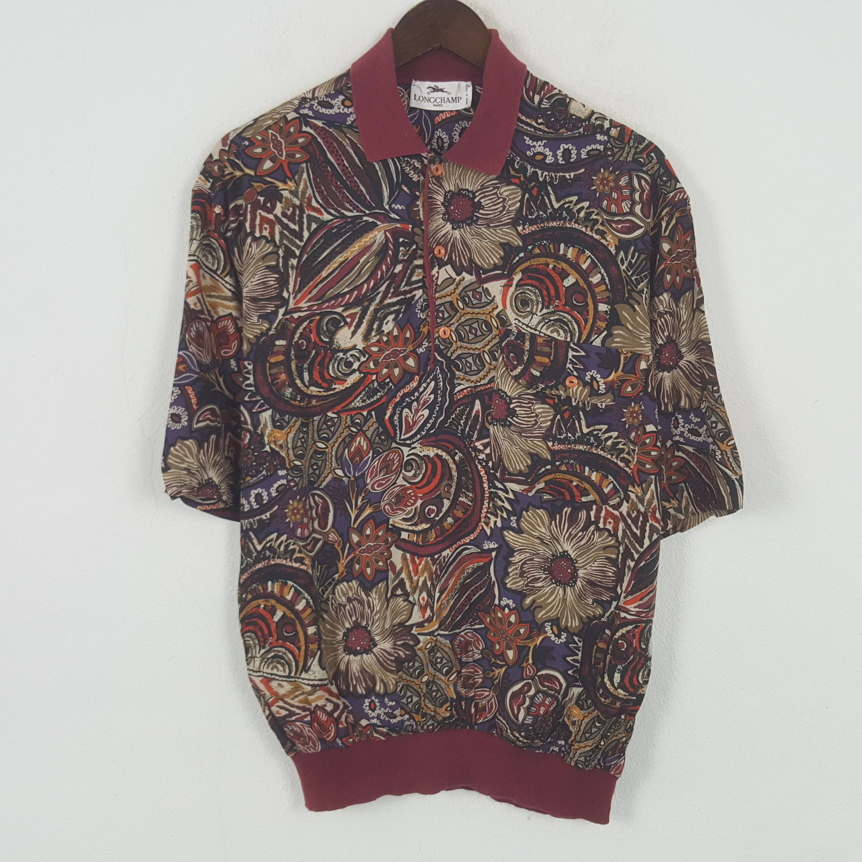 Longchamp Vintage Long Champ Short Sleeve Polos Sweatshirt Size US L / EU 52-54 / 3 - 1 Thumbnail