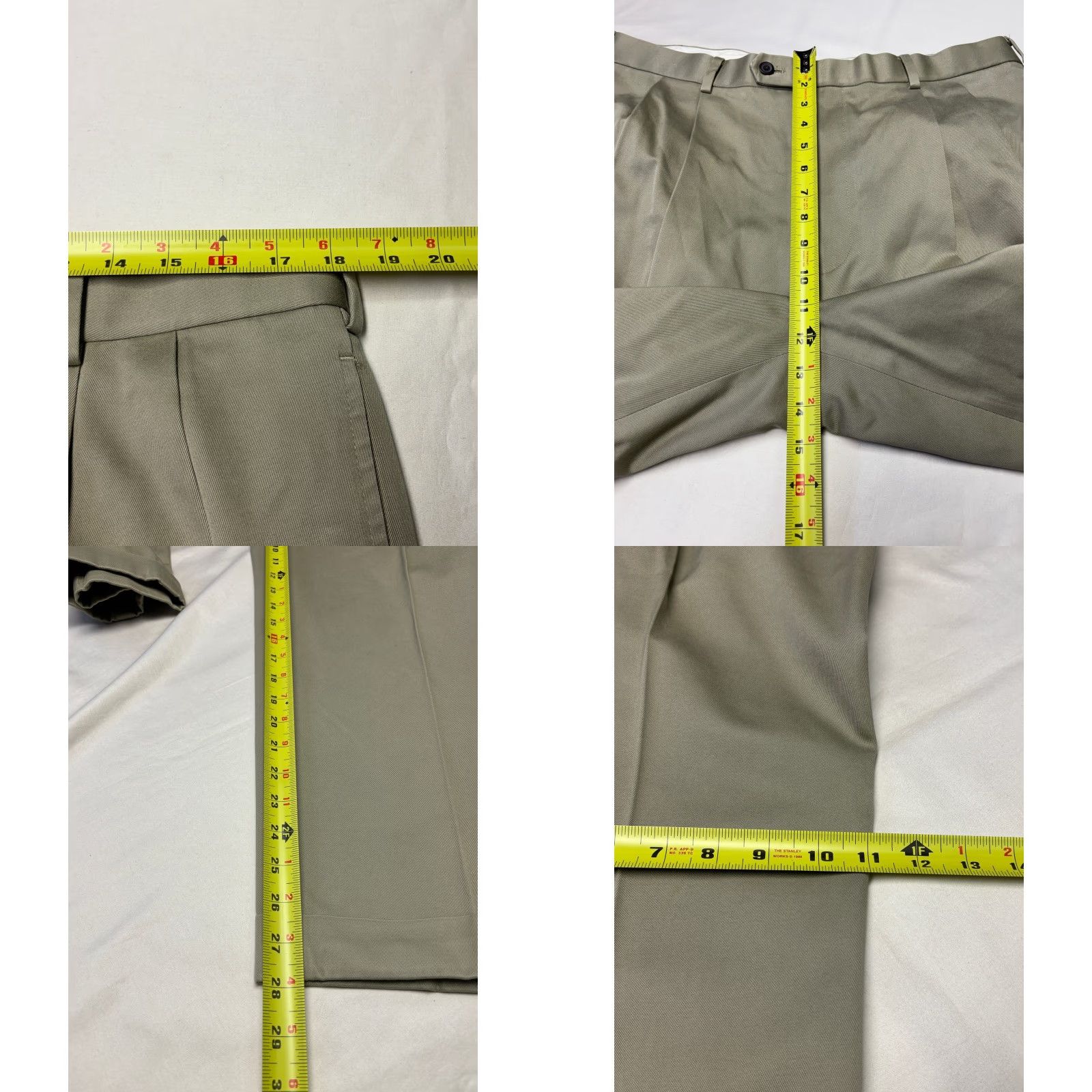Brooks Brothers Brooks Brothers Country Club Mens Pants Chino Straight Leg 38x28 Khaki Pleated Cuffed Cotton Size US 38 / EU 54 - 8 Thumbnail