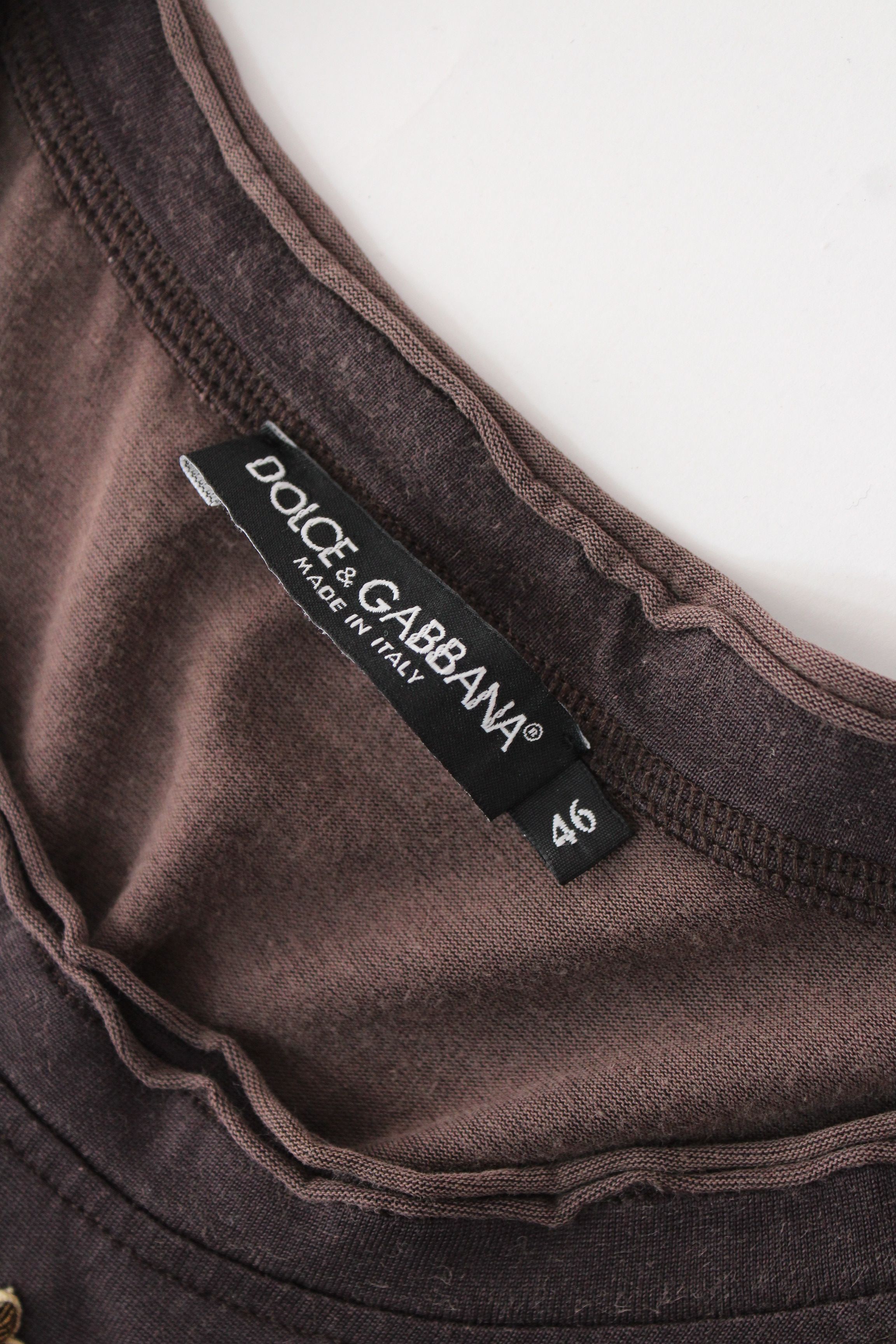 Dolce & Gabbana Dolce & Gabbana Leopard Crown Graphic Tank Top Brown IT 46 Size US S / EU 44-46 / 1 - 7 Thumbnail