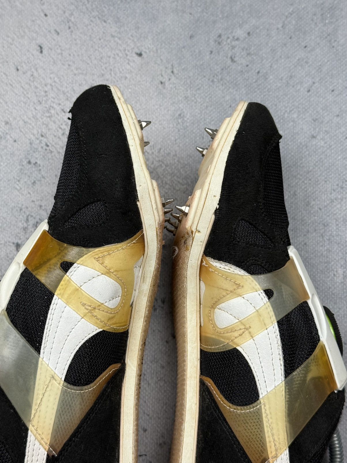 Puma Vintage Puma Cell Track Spikes Black Gold Rare Running Shoes Size US 10.5 / EU 43-44 - 15 Thumbnail