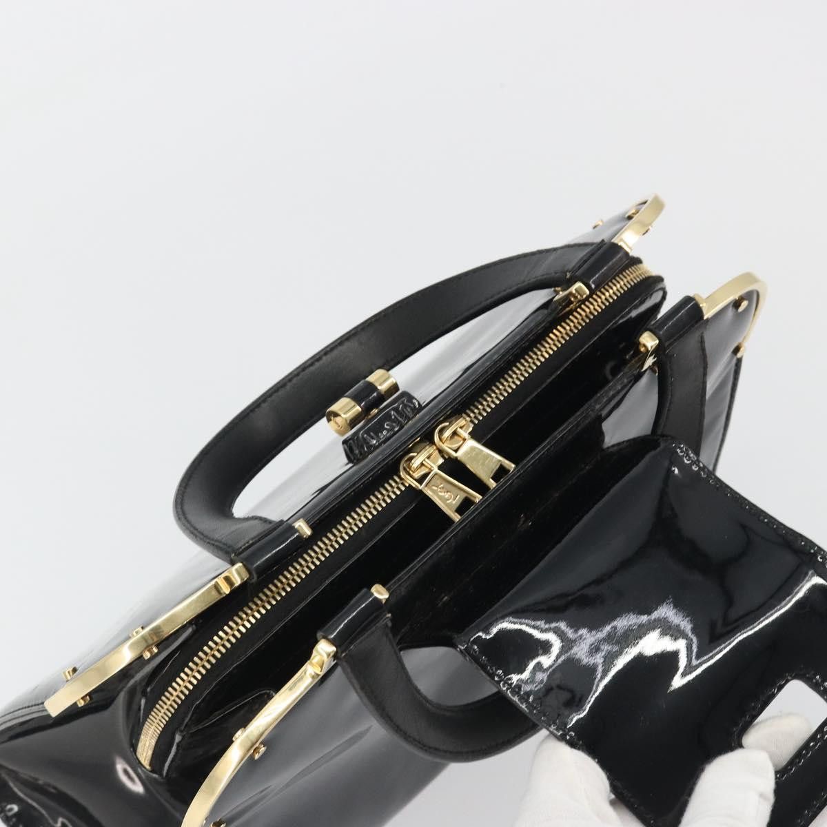 Saint Laurent Paris SAINT LAURENT Hand Bag Patent Leather Black Gold Auth Size ONE SIZE - 19 Thumbnail
