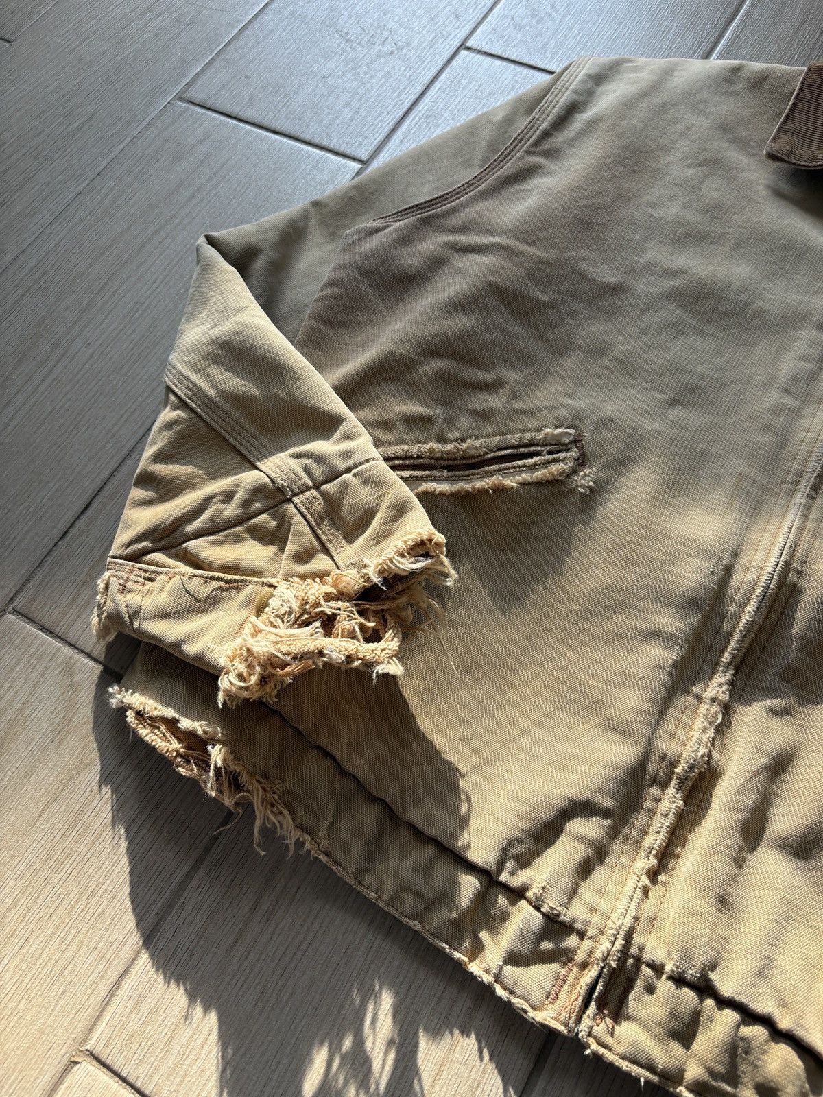Carhartt Trashed Vintage Carhartt Detroit BRN J01 Size US L / EU 52-54 / 3 - 6 Thumbnail