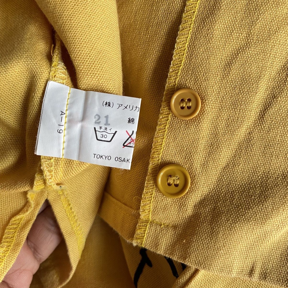 Vintage Girl Girl Yellow Contrast Collar Bowling Shirt Size M / US 6-8 / IT 42-44 - 9 Thumbnail