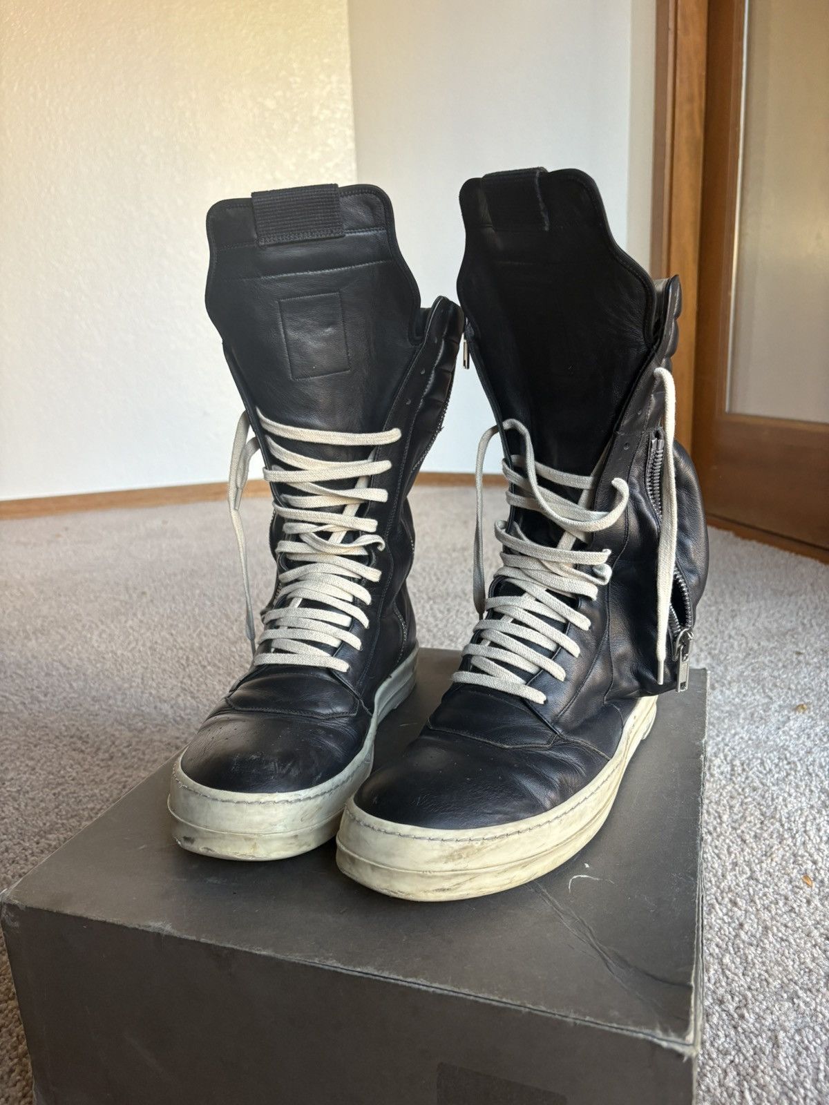 Rick Owens Rick owens leather cargobaskets Size US 11 / EU 44 - 1 Thumbnail