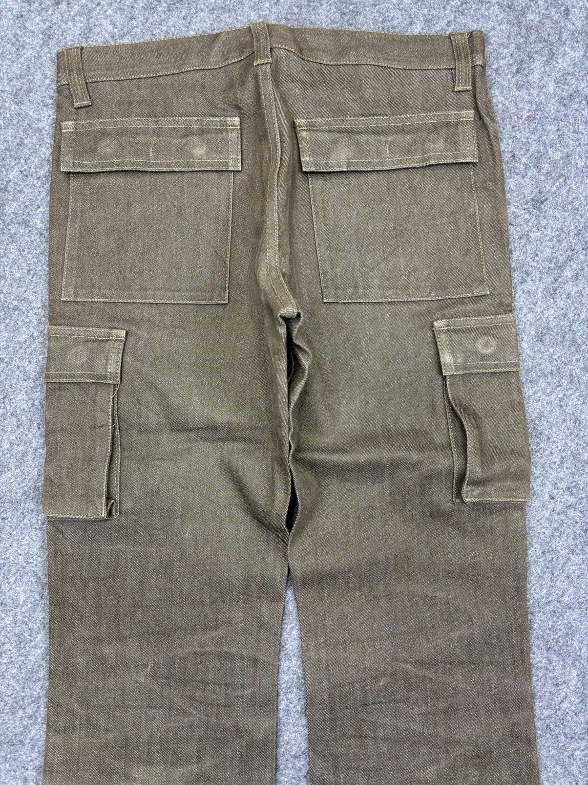 Designer INED Homme Super Japanese Designer Flare Cargo Denim F737 Size US 30 / EU 46 - 7 Thumbnail