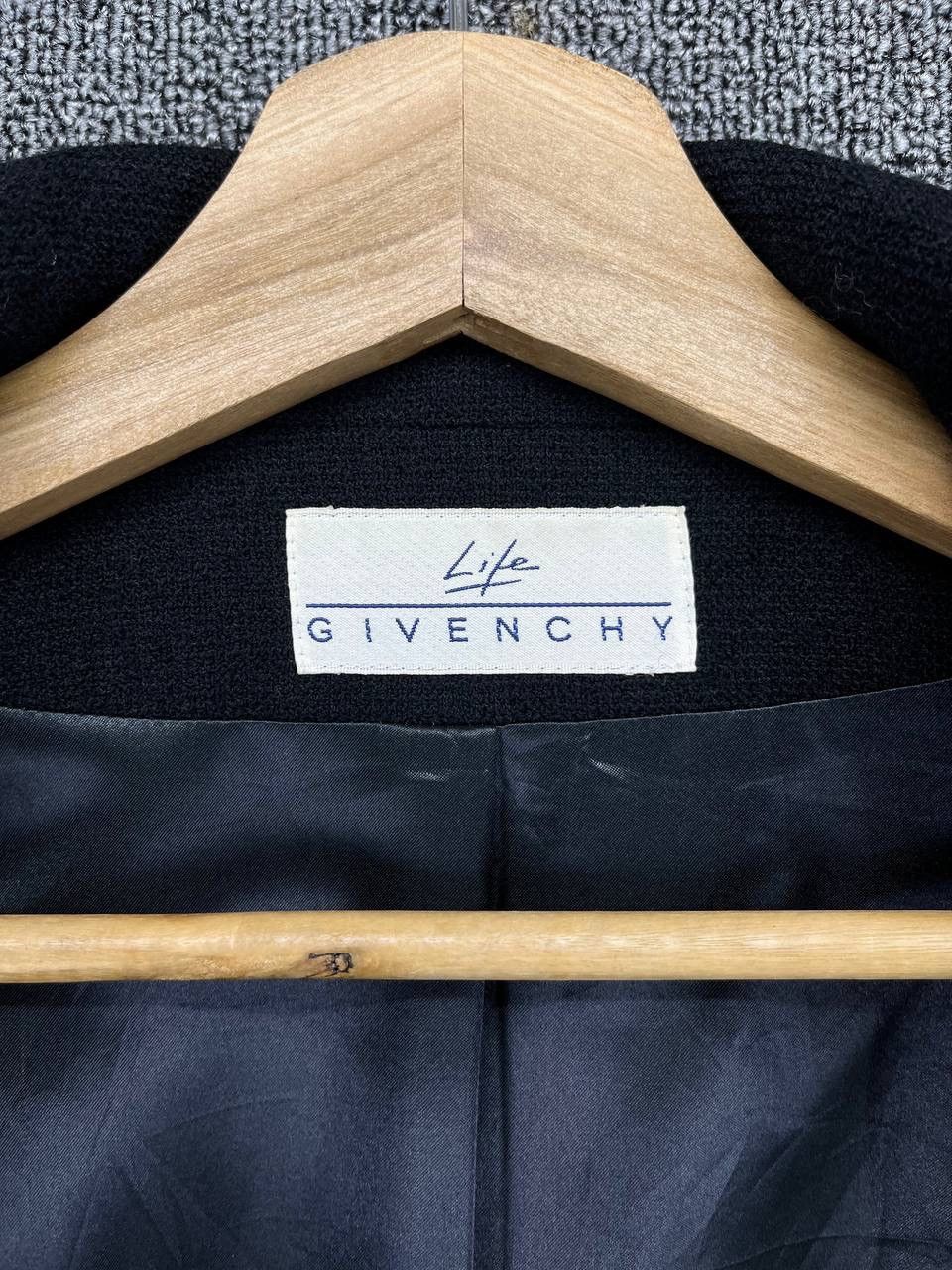 Givenchy Vintage Givenchy Luxury Black Wool Jacket Size M / US 6-8 / IT 42-44 - 5 Thumbnail