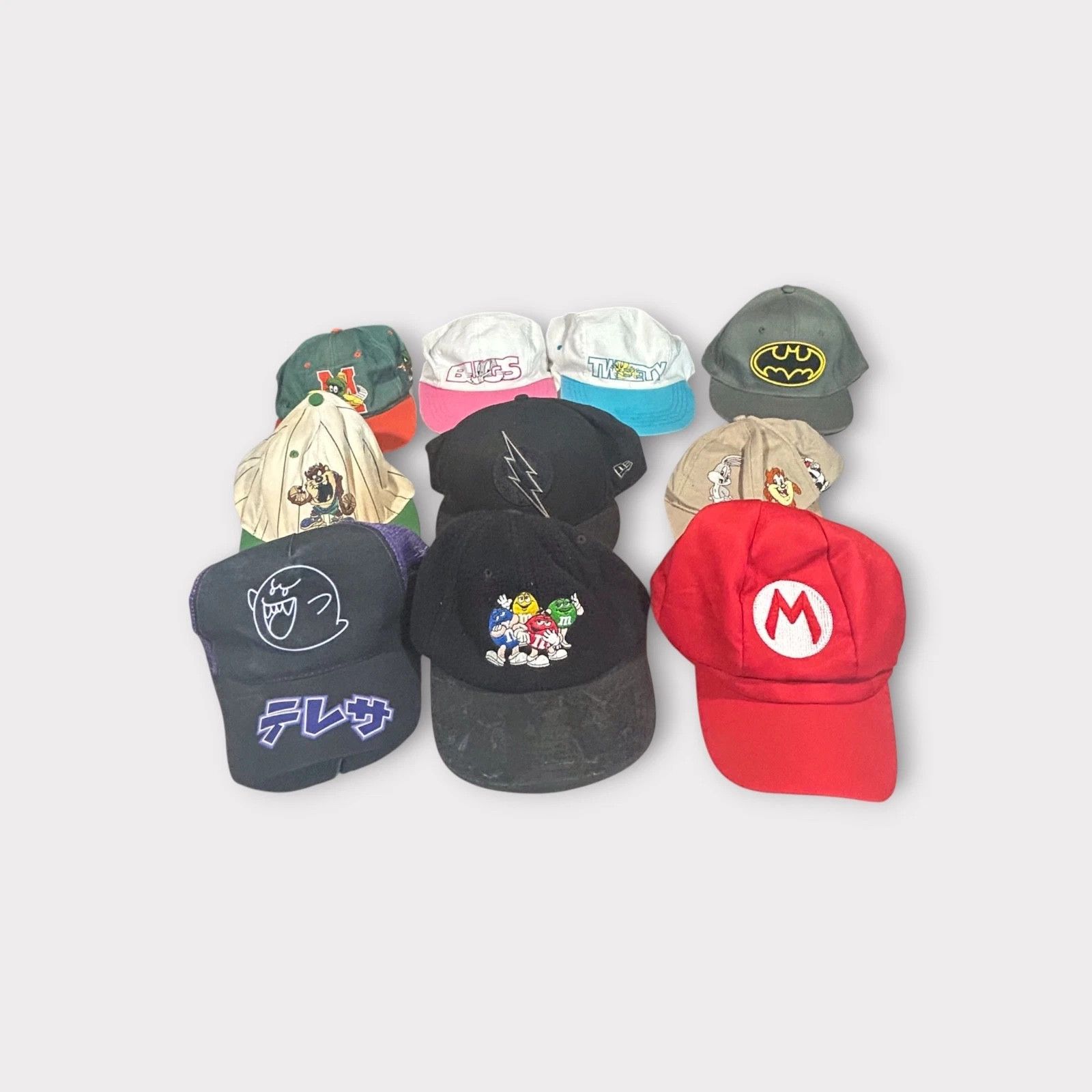 DC Comics Lot of 10 Nintendo Looney Tunes Batman Hat Bundle Vintage VT Size ONE SIZE - 1 Thumbnail