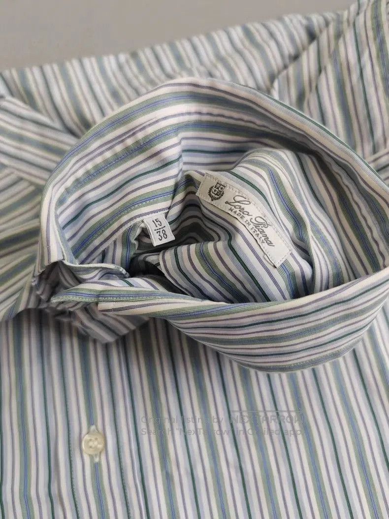 Loro Piana Loro Piana Men's Striped Cotton Shirt. Size US M / EU 48-50 / 2 - 6 Thumbnail