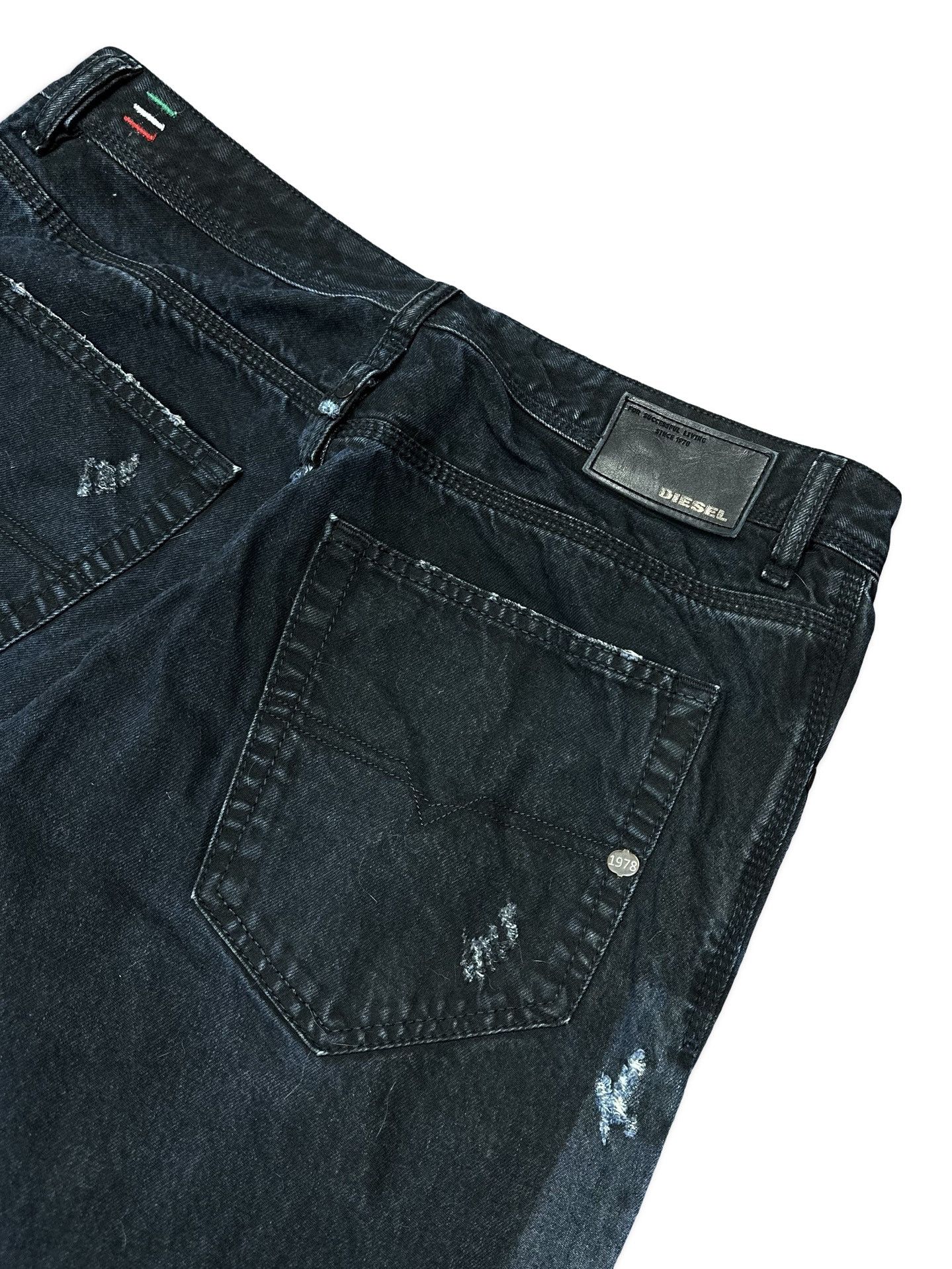 Diesel Narrot cropped distressed patch vintage denim jeans Size US 36 / EU 52 - 4 Thumbnail