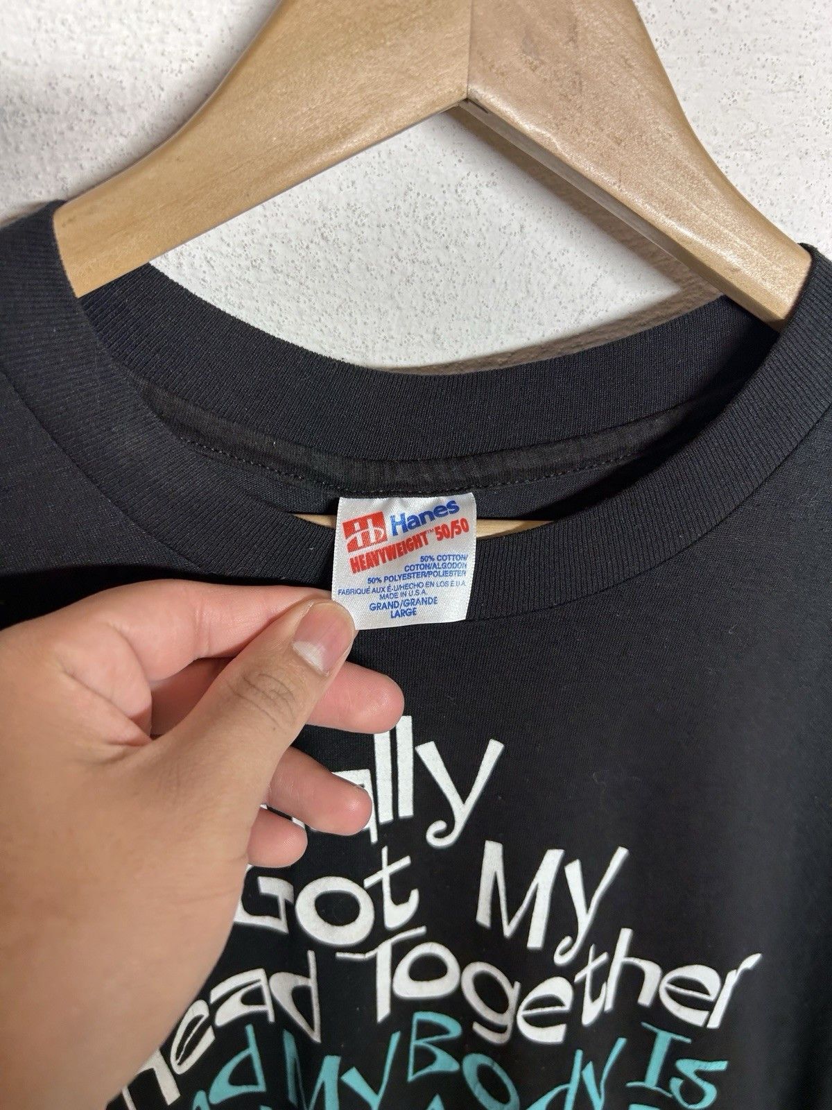Hanes 90’s Finally Got My Head Together My Body Is Falling Apart T Size US L / EU 52-54 / 3 - 2 Thumbnail