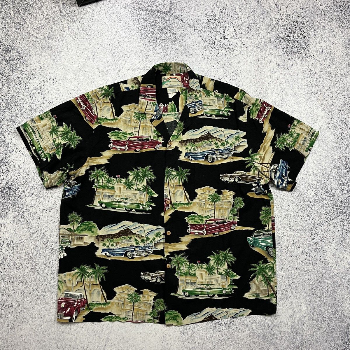 Paradise Found × Vintage Vintage Found Paradise Rayon General Motors Hawaiian Shirt Size US XL / EU 56 / 4 - 2 Thumbnail