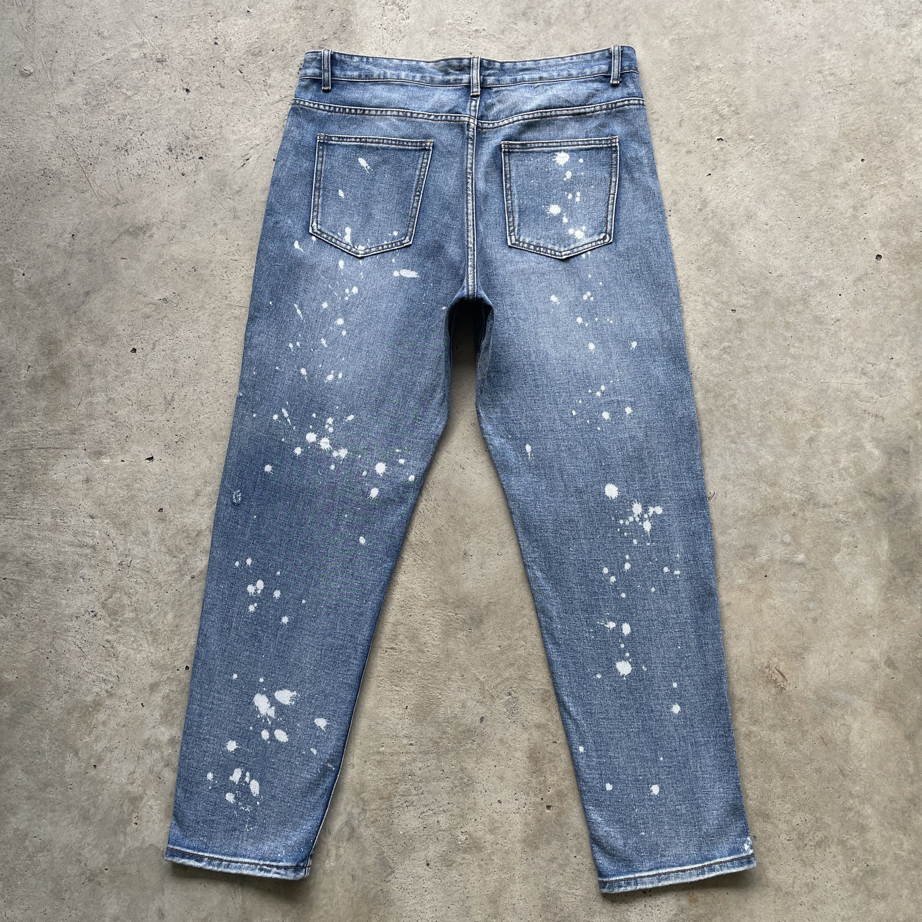 Japanese Brand × Shein Vintage Shein Japan Distressed Splash Painters Jeans Pants Size US 38 / EU 54 - 13 Thumbnail