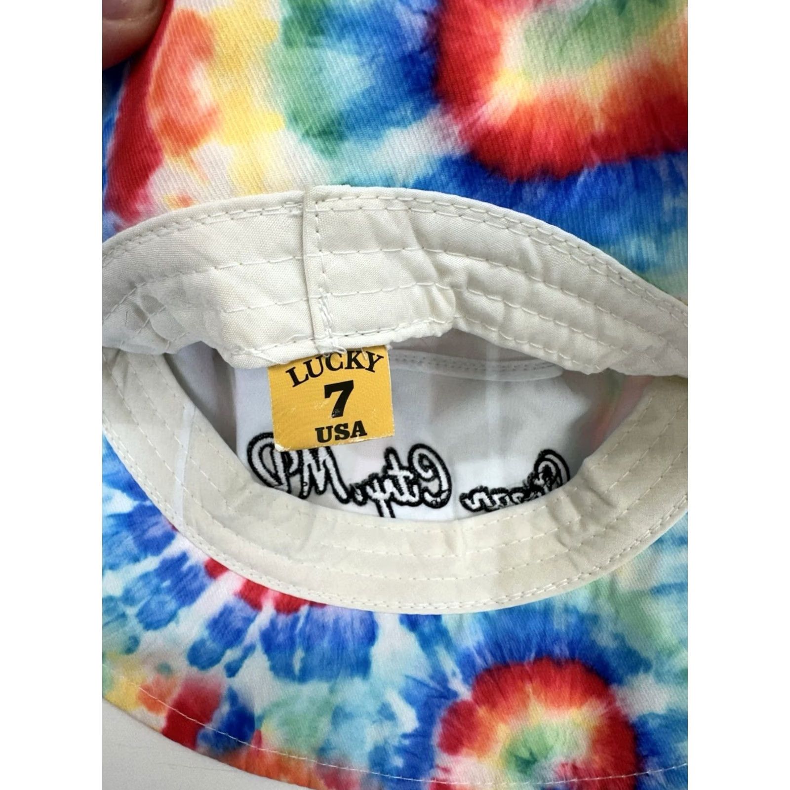 Logo 7 Lucky 7 USA Bucket Hat Tie Dye Ocean City Maryland Embroidered Logo Cap Size ONE SIZE - 4 Thumbnail